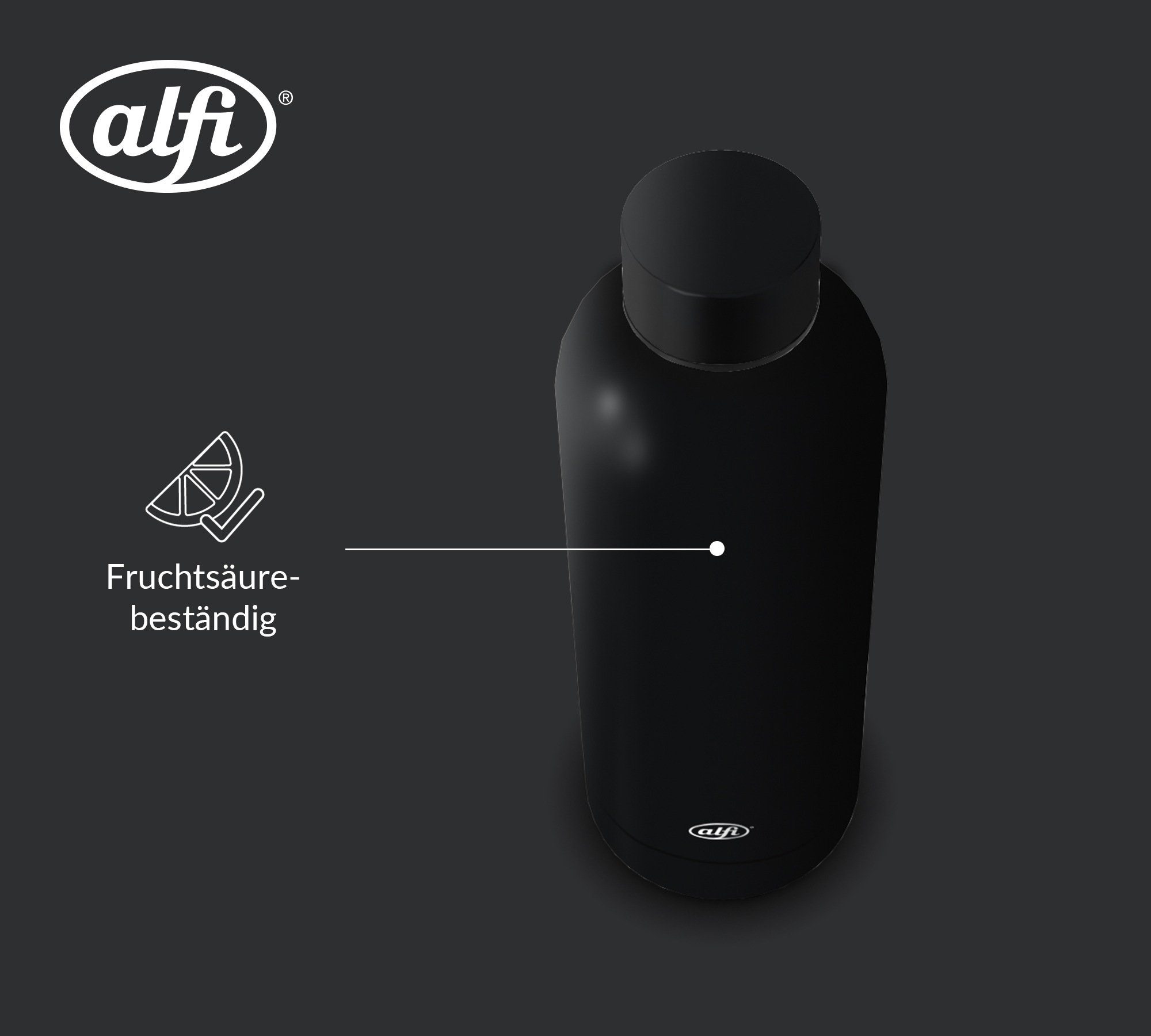 Alfi Isolierflasche »BASICS BOTTLE, aus doppelwandigem Edelstahl« 0,50l, 12h kalt oder 6h heiß, absolut dicht