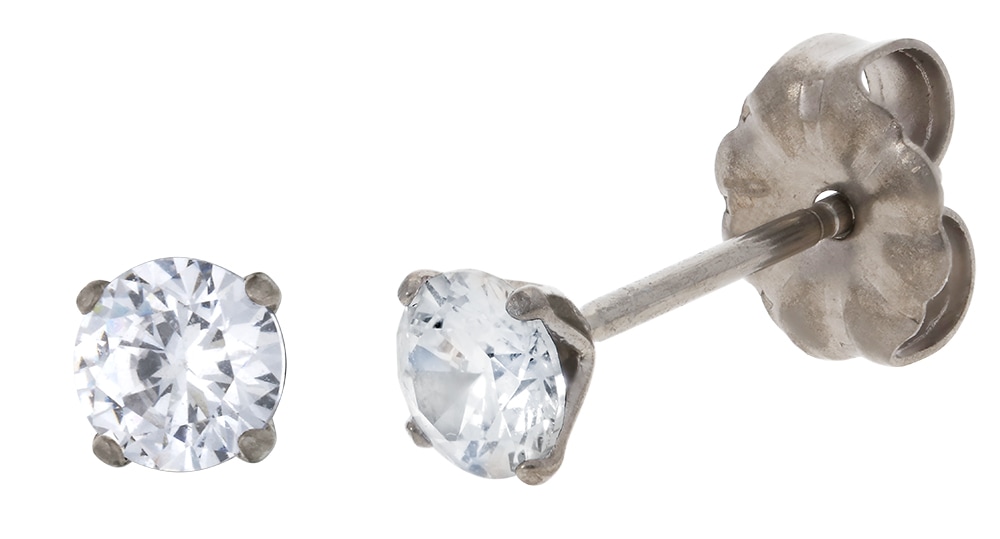 TITANIA Paar Ohrstecker »Titanohrstecker« mit Zirkonia