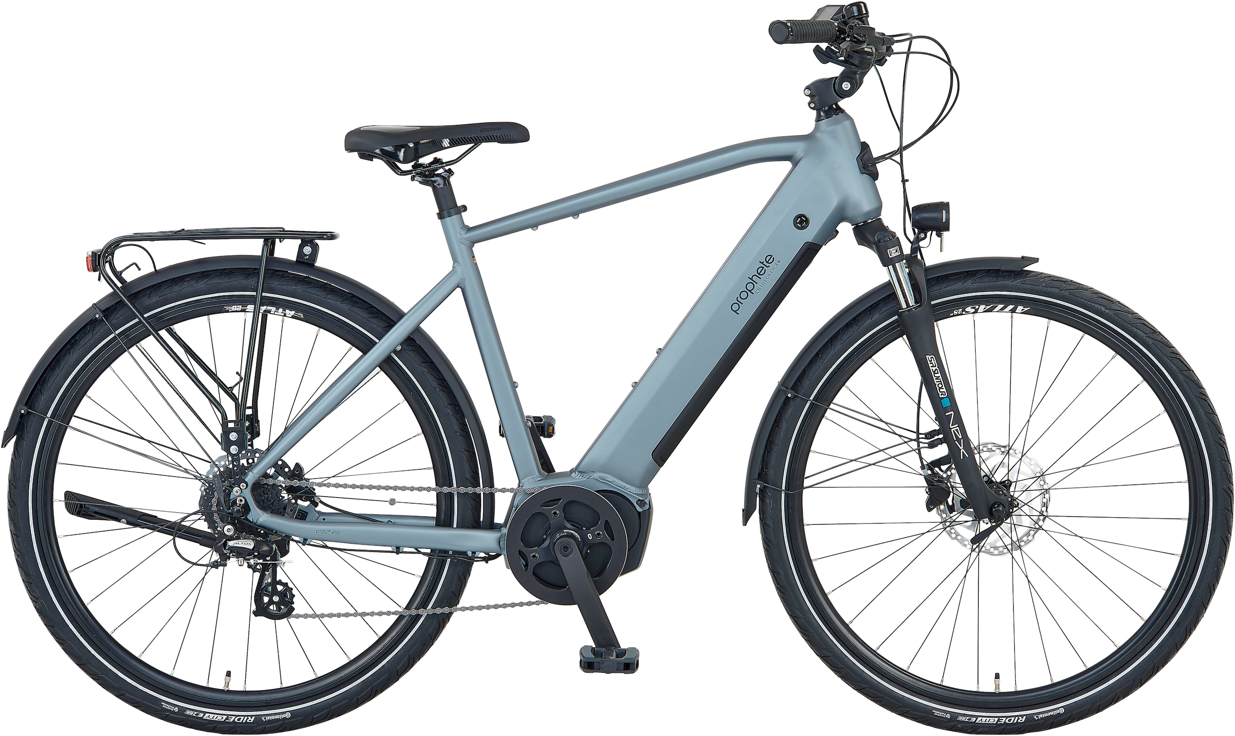 PROPHETE E-Bike "Entdecker 3.8", 54cm, 28 Zoll (71,12cm), silber, Elektrofahrräder, Pedelec, Elektrofahrrad für Herren