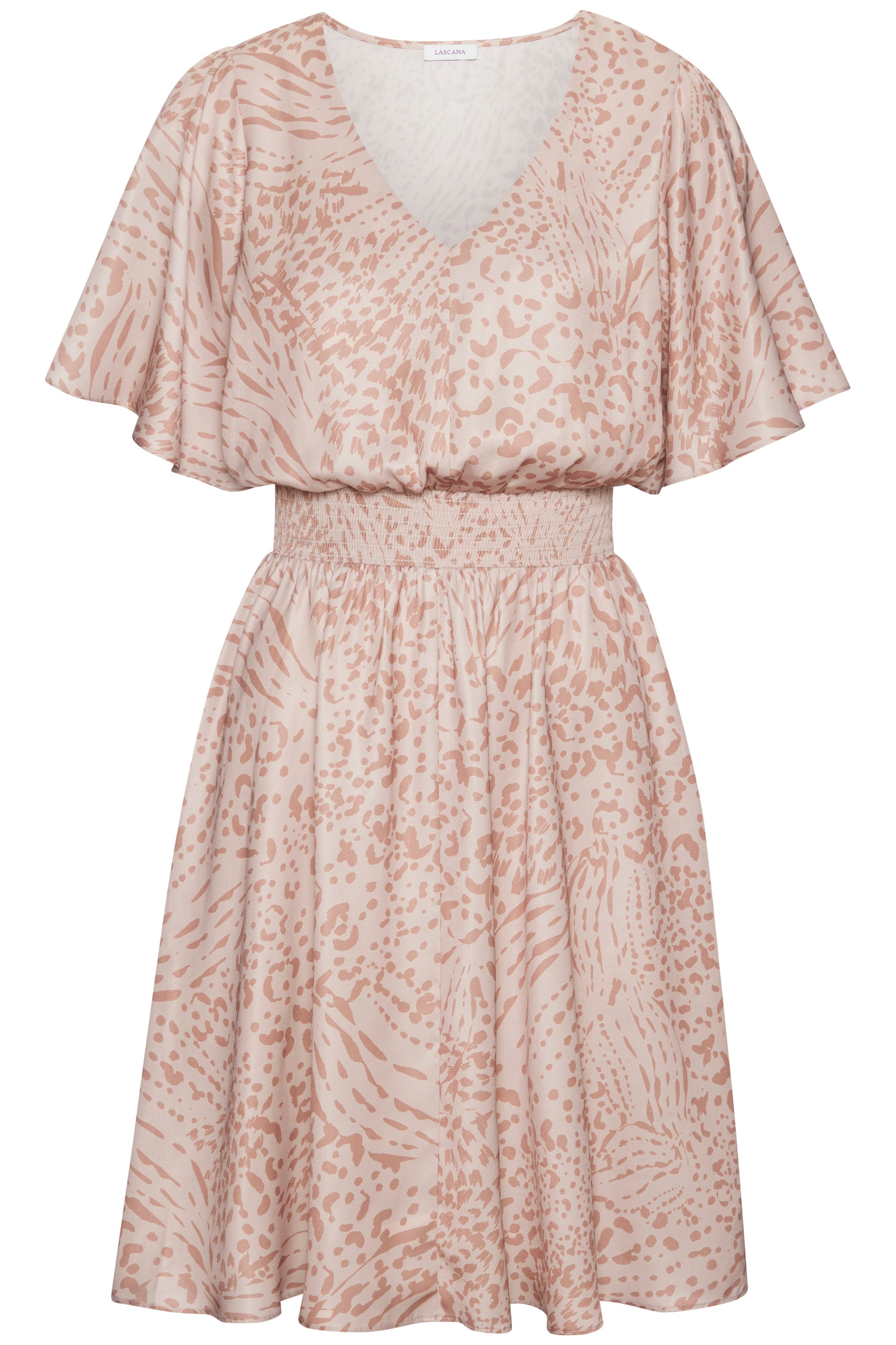 LASCANA Sommerkleid, mit Animalprint und Fledermausärmeln, Satinoptik, eleg günstig online kaufen