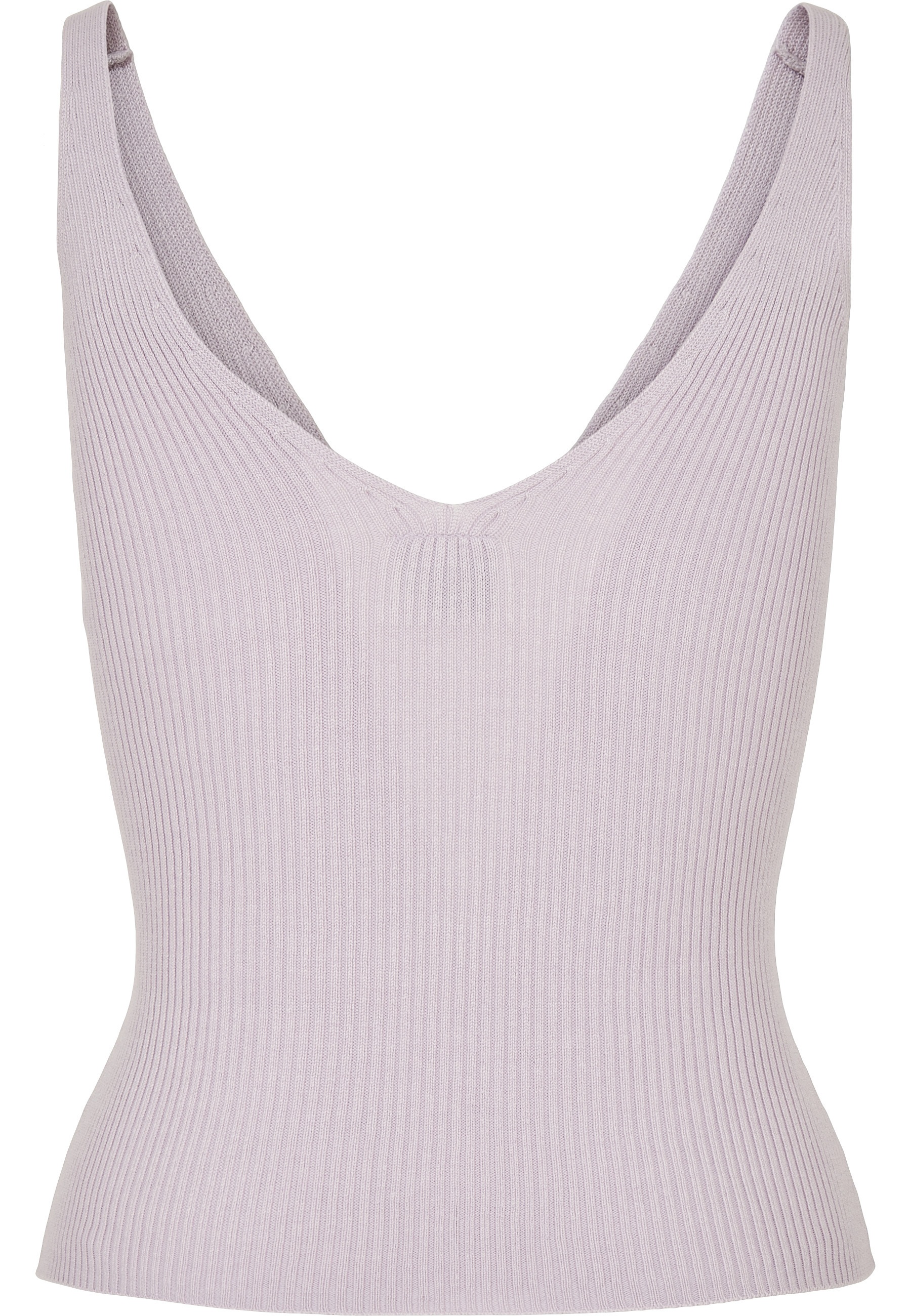 URBAN CLASSICS Tanktop "Urban Classics Damen Ladies Rib Knit Top" 1 Stk. günstig online kaufen