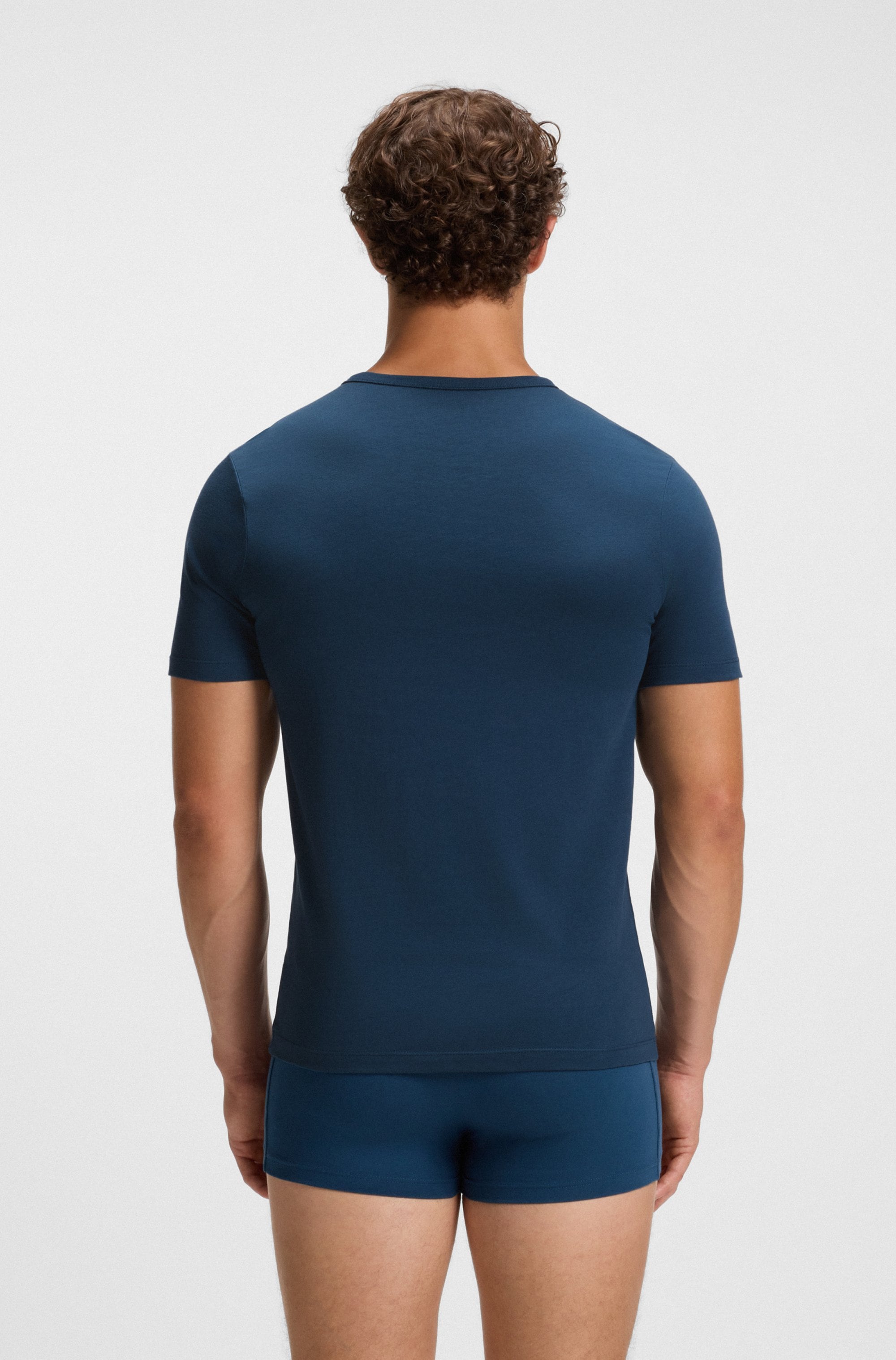 BOSS T-Shirt »TShirtRN 3P Classic«, (3 tlg.), mit Logostickerei
