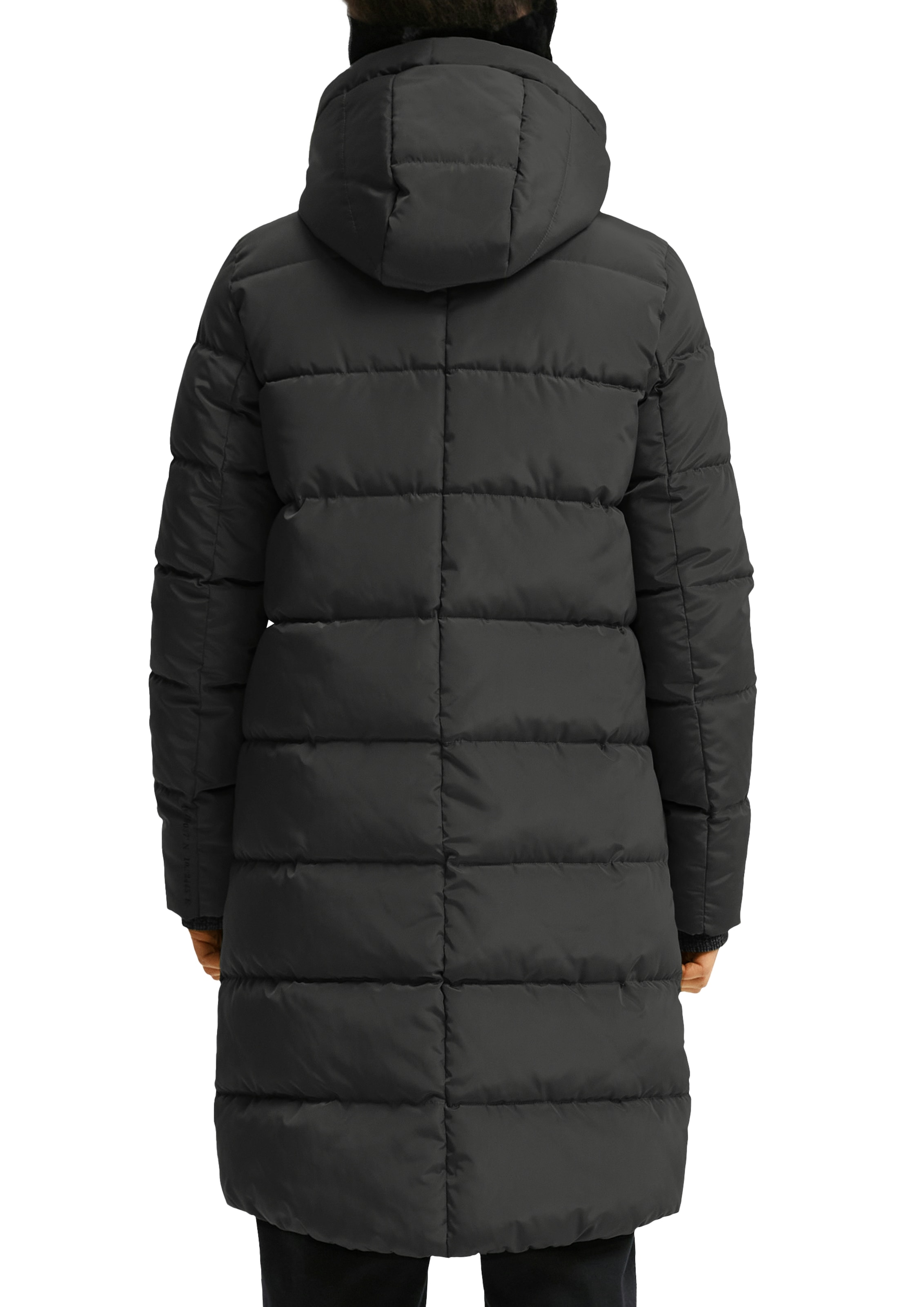 QS Steppjacke, mit Kapuze, lang, mit Kapuze