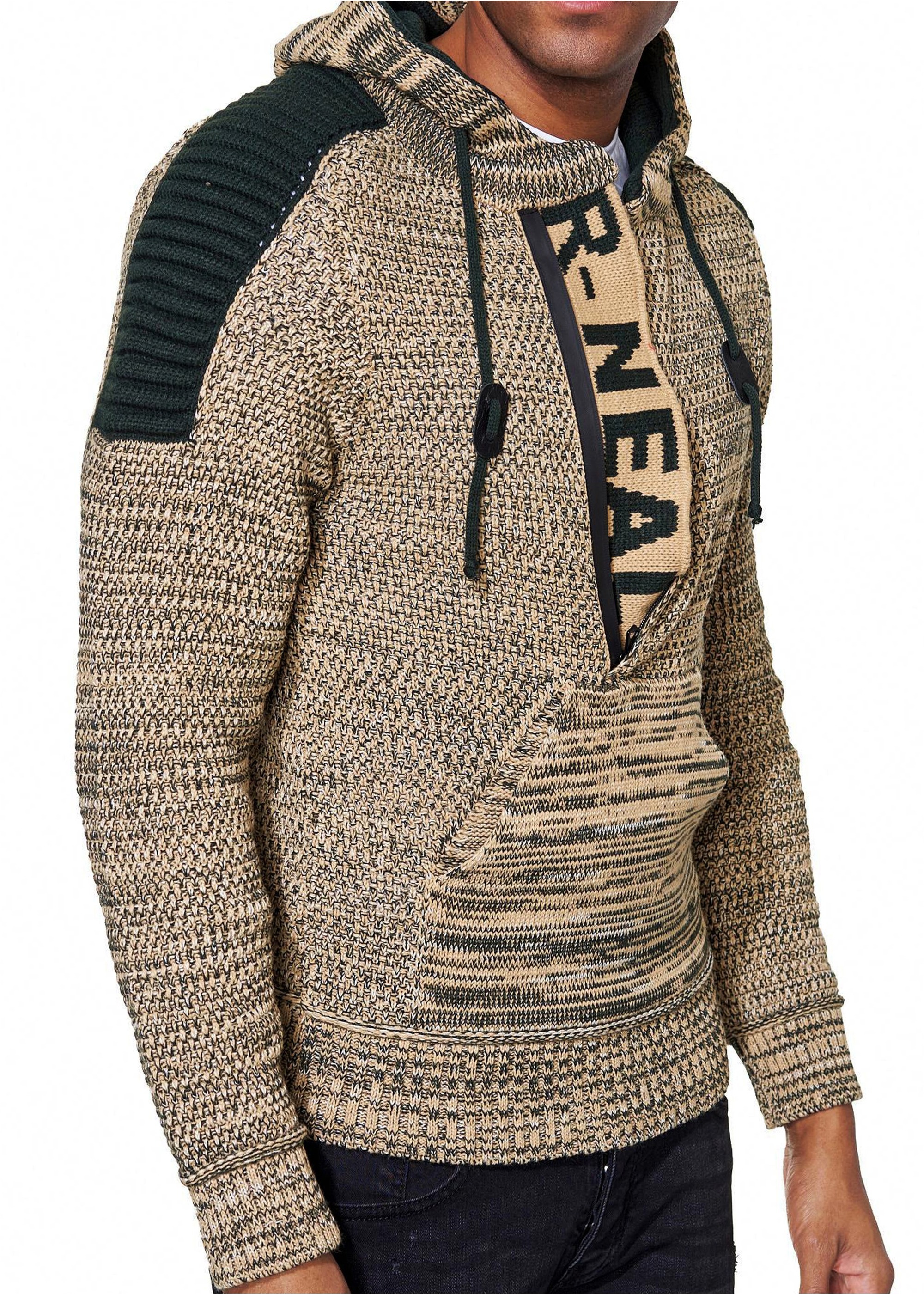 Rusty Neal Strick Kapuzensweatshirt Braun L 4