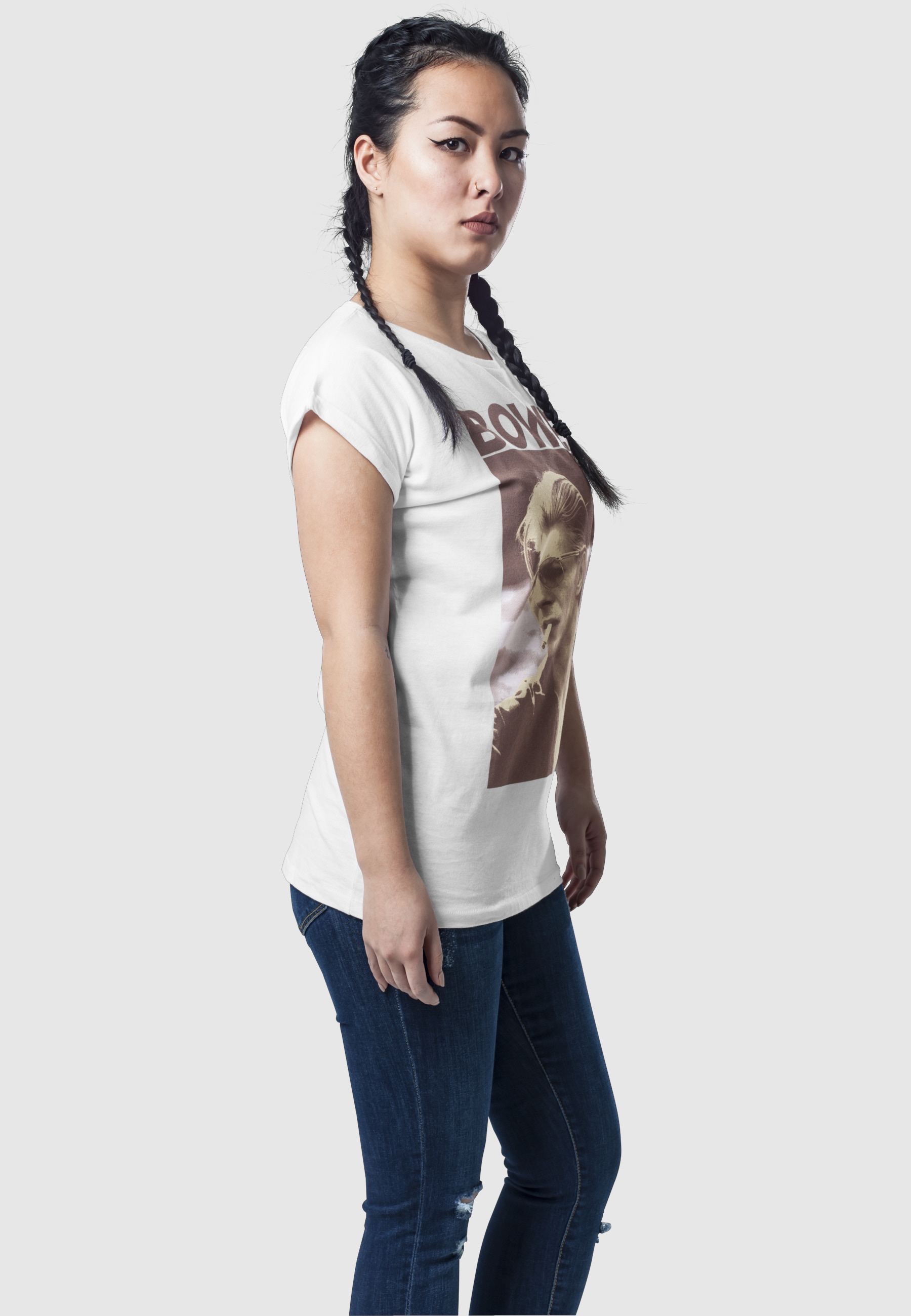 MisterTee T-Shirt »MisterTee Damen Ladies David Bowie Tee« 1 Stk.