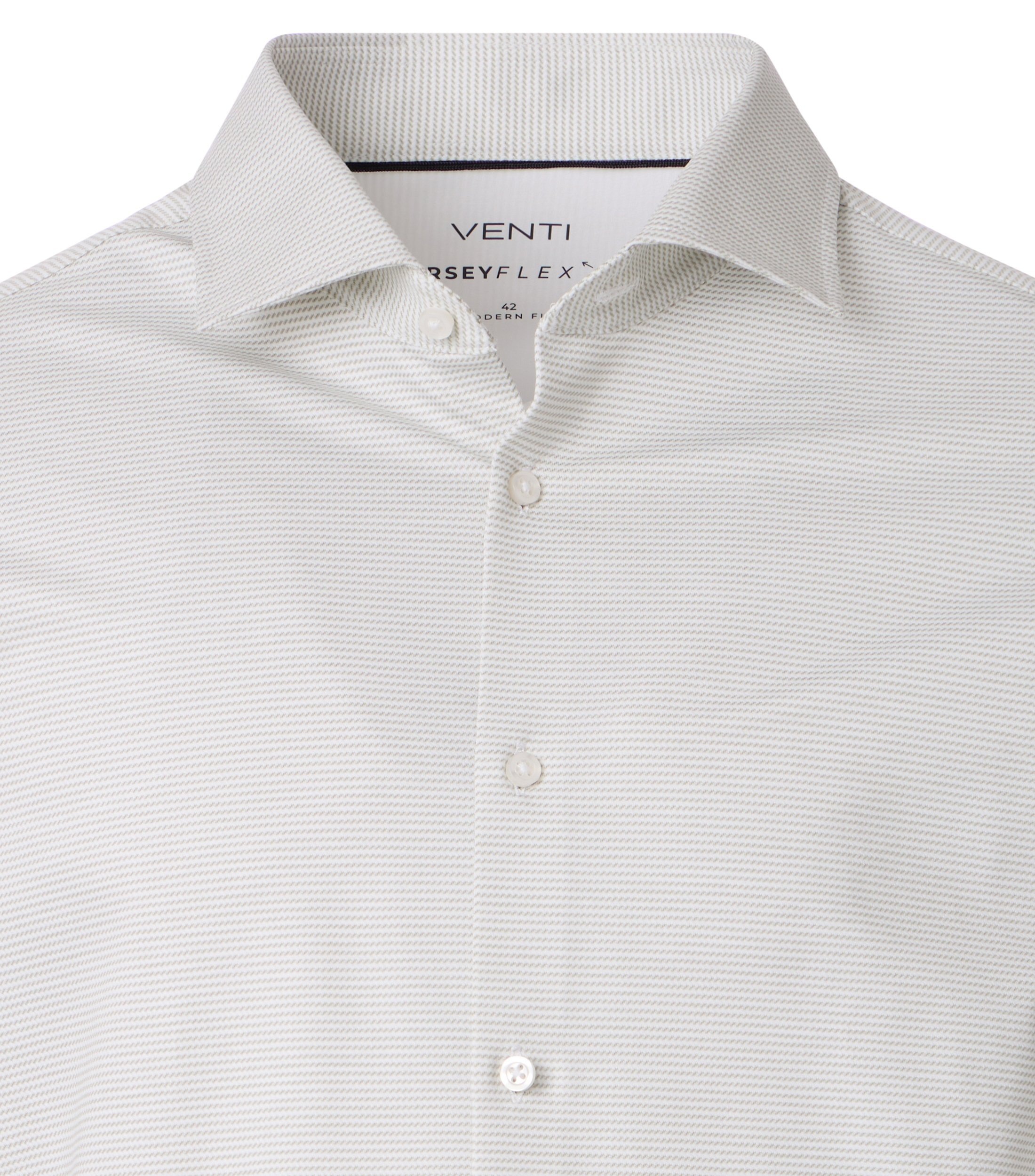 VENTI Business Shirt Striped White/Beige 42 2