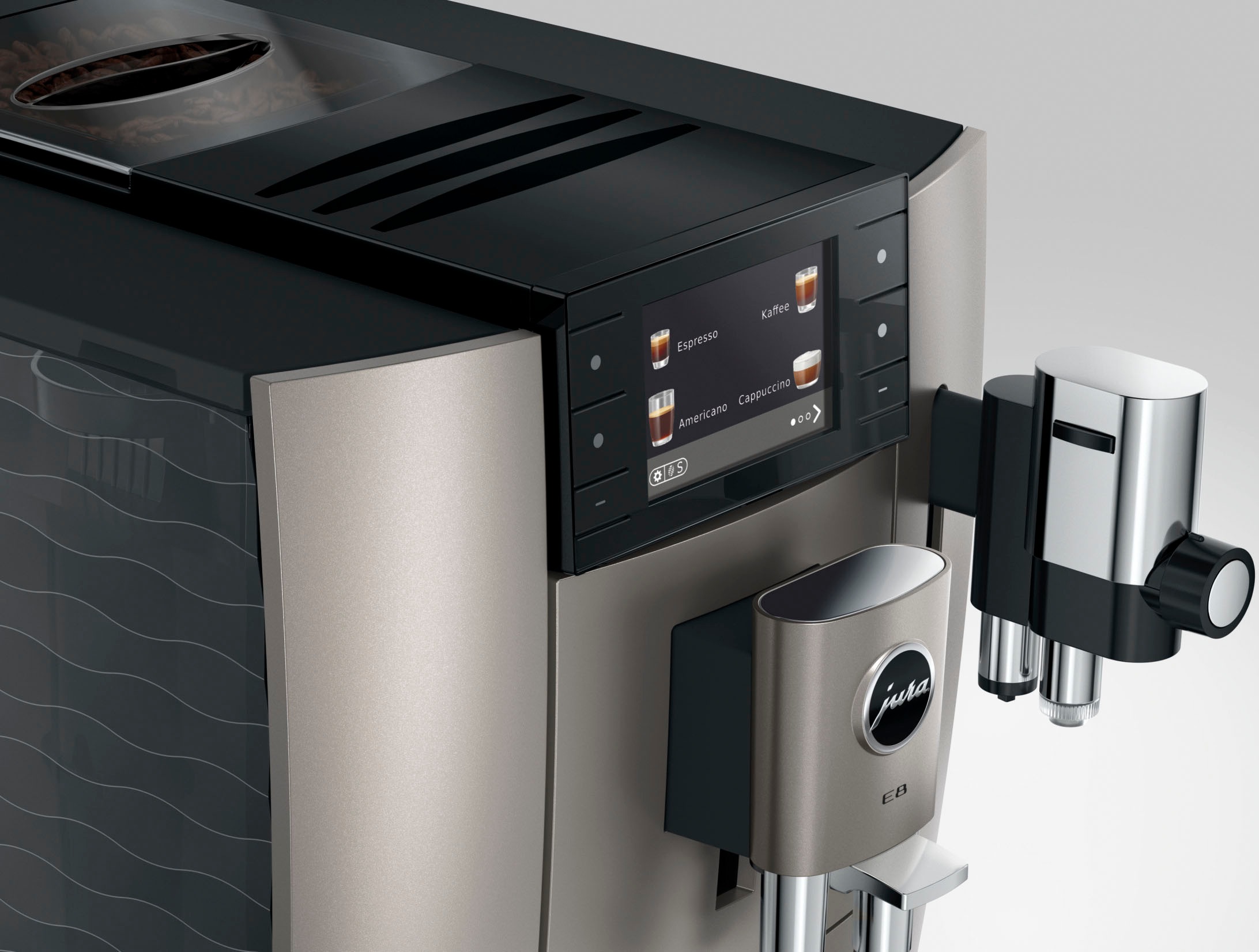 JURA Kaffeevollautomat »15712 E8 Midnight Silver (ED)«