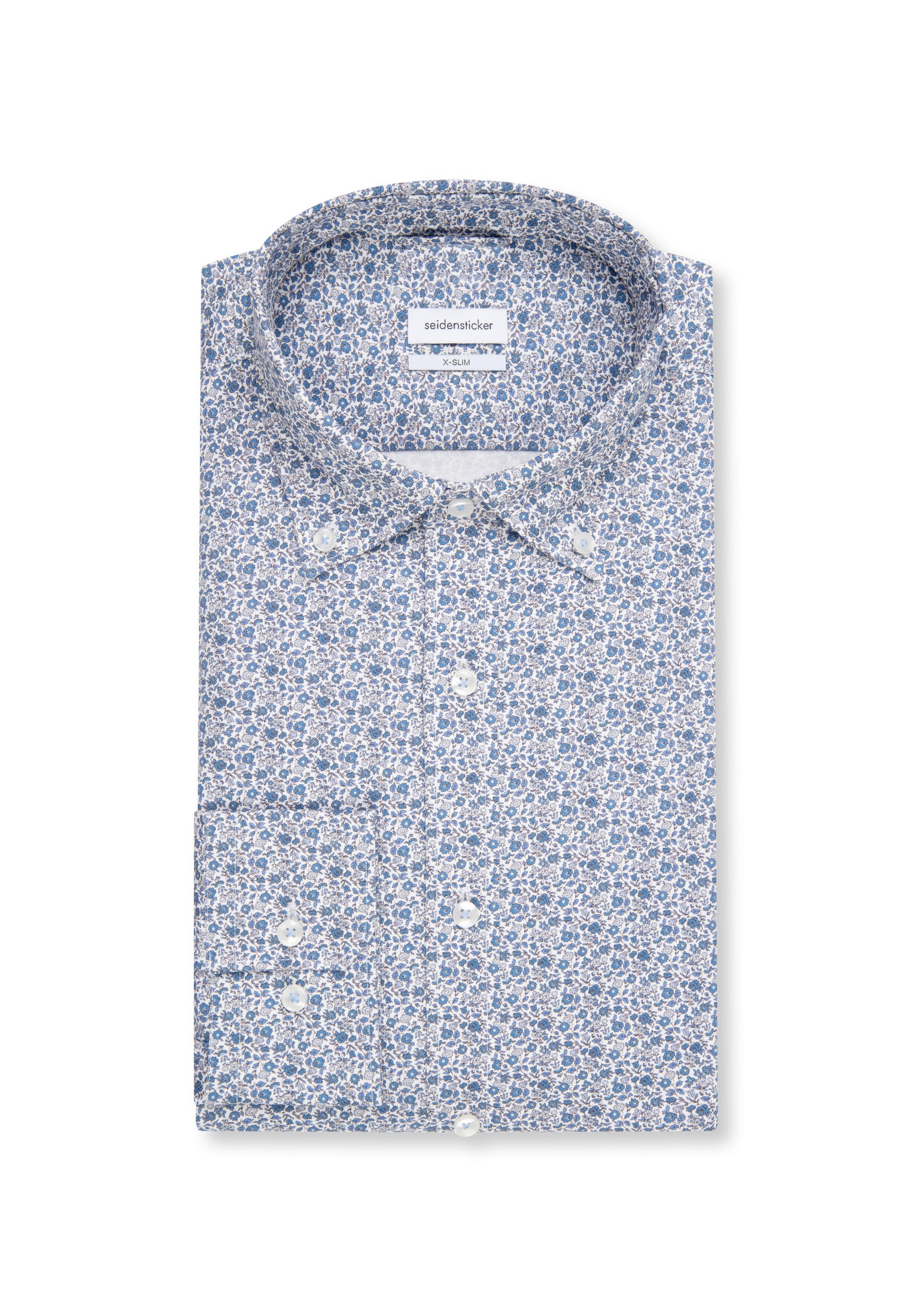 seidensticker Businesshemd »X-Slim« X-Slim 1/1 Button-Down-Kragen Druck