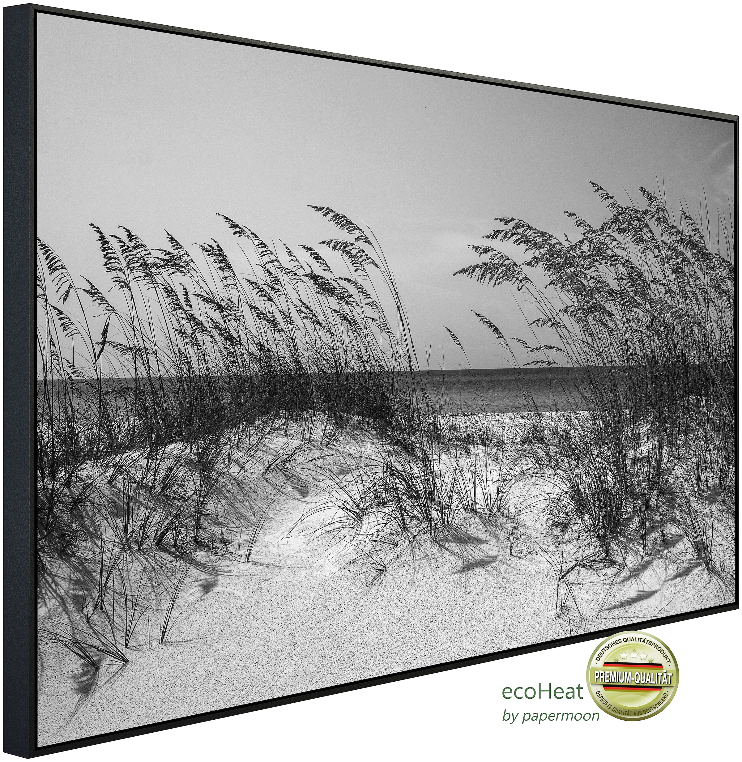 Papermoon Infrarotheizung »Strand Schwarz & Weiß«, sehr angenehme Strahlungswärme