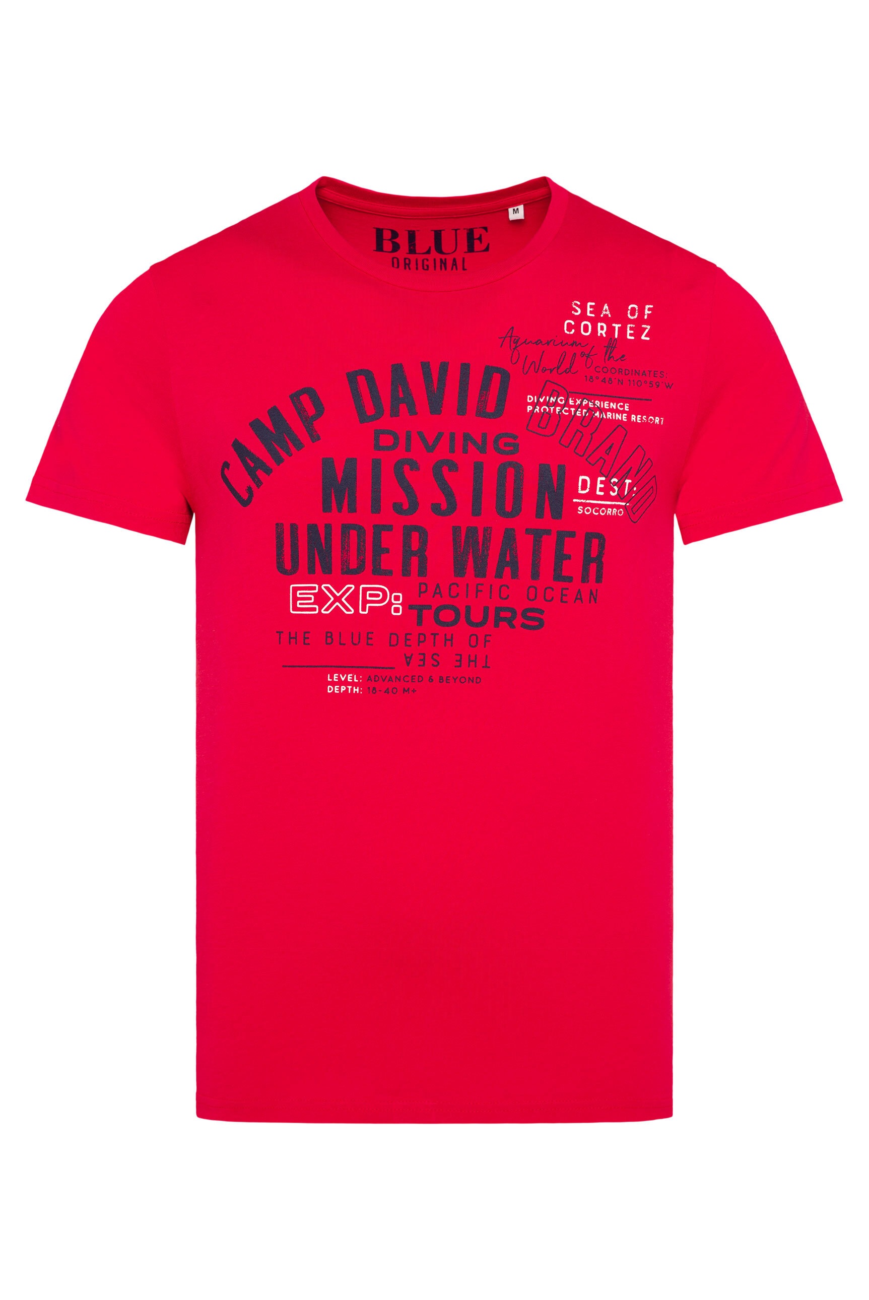 CAMP DAVID Rundhalsshirt, aus Baumwolle