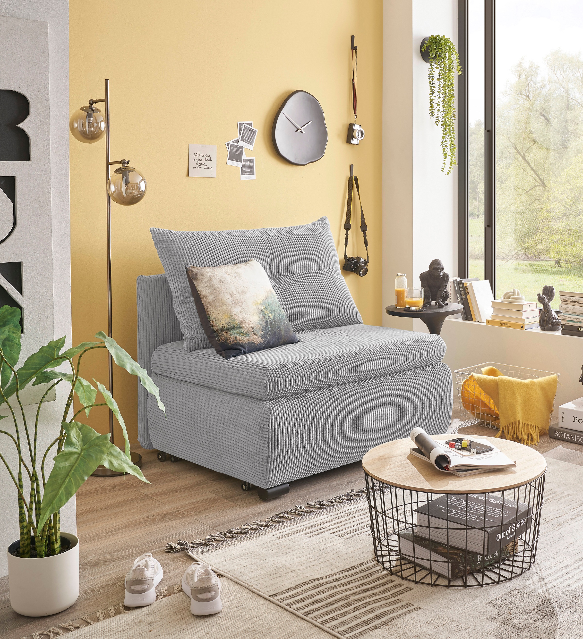 ED EXCITING DESIGN Schlafsofa "Charlie", frei im Raum stellbar, mit Bettkas günstig online kaufen