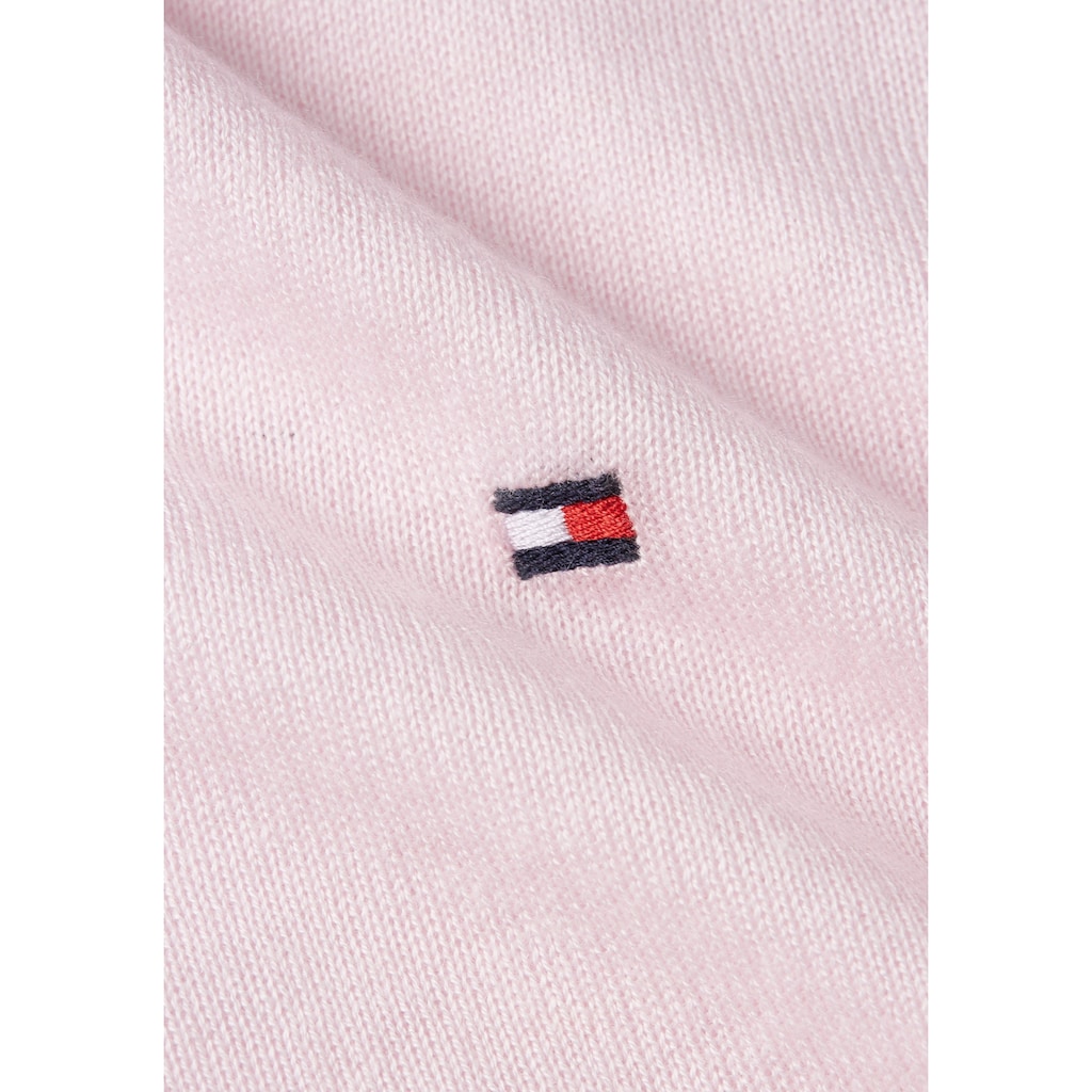 Tommy Hilfiger V-Ausschnitt-Pullover »JERSEY STITCH V-NK SWEATER«