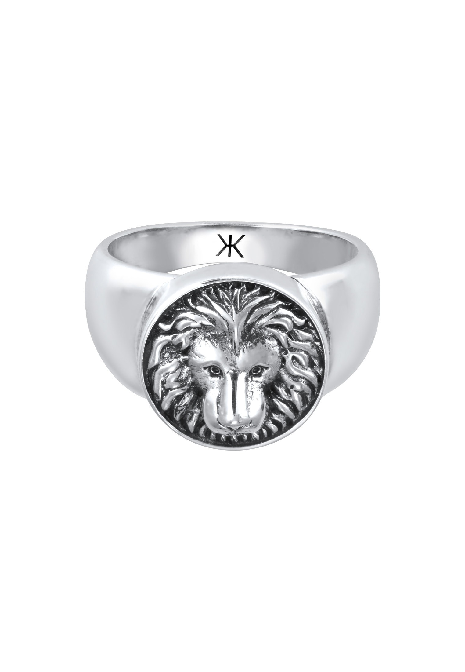 Kuzzoi Siegelring »Ring Herren Siegelring Löwe Prächtig 925 Silber«