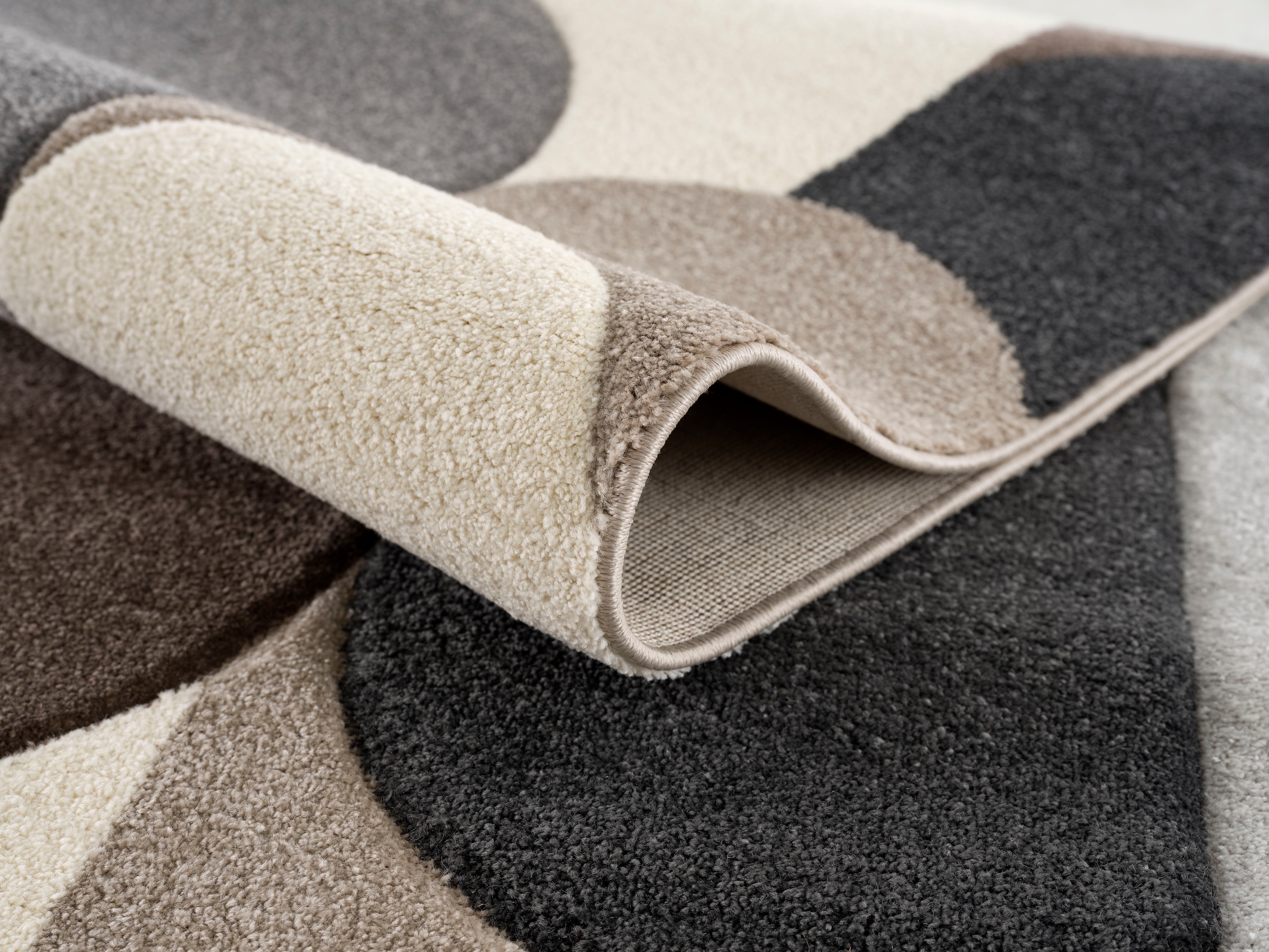 my home Teppich »Pautz«, rechteckig, handgearbeiteter Konturenschnitt, Hoch- Tief-Effekt, wende-Teppich bestellen | BAUR | Kurzflor-Teppiche
