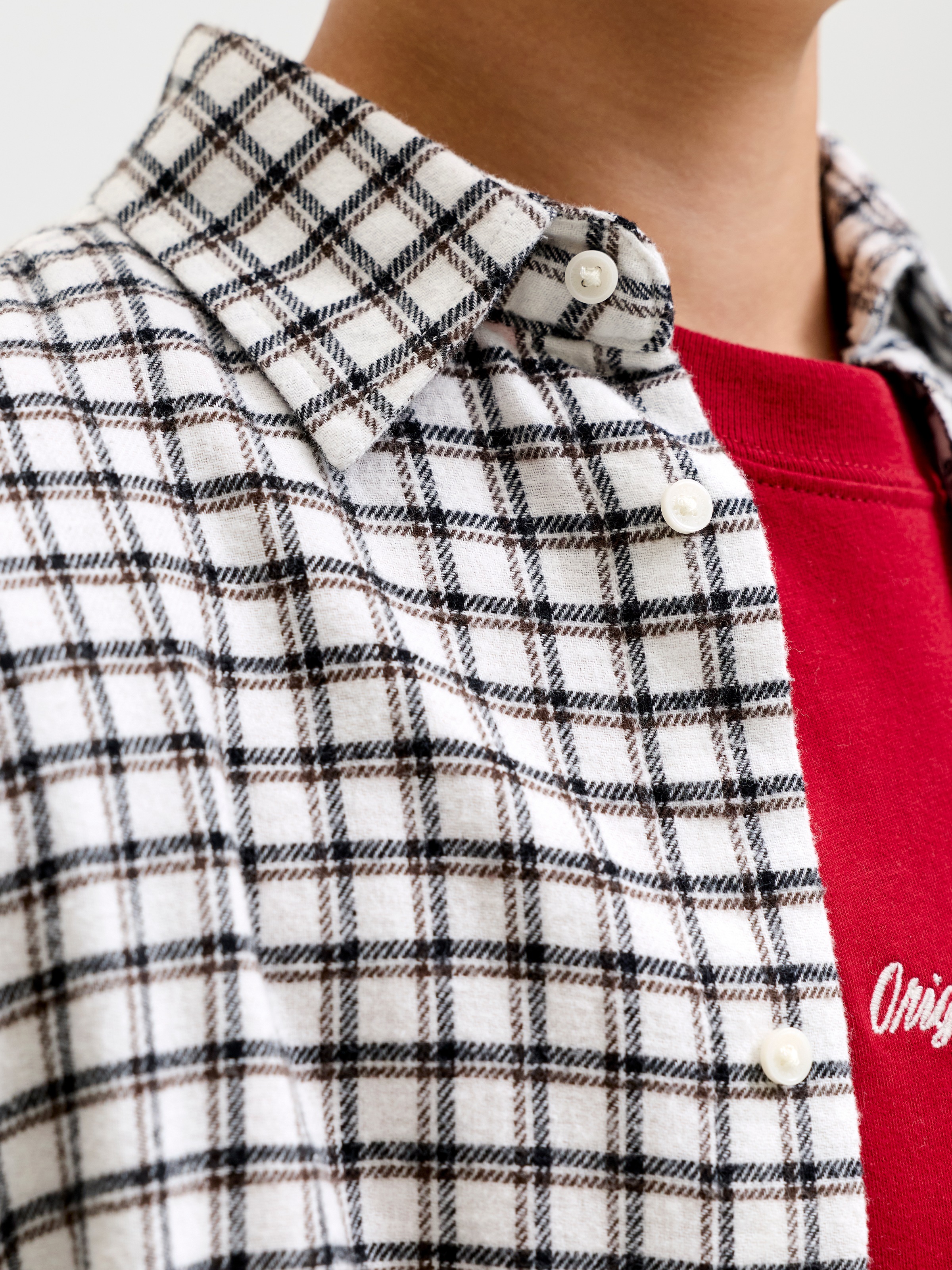 Jack & Jones Junior Langarmhemd »JORFREDERIKSBERG FLANNEL SHIRT L/S JNR« Baumwolle, relaxed fit