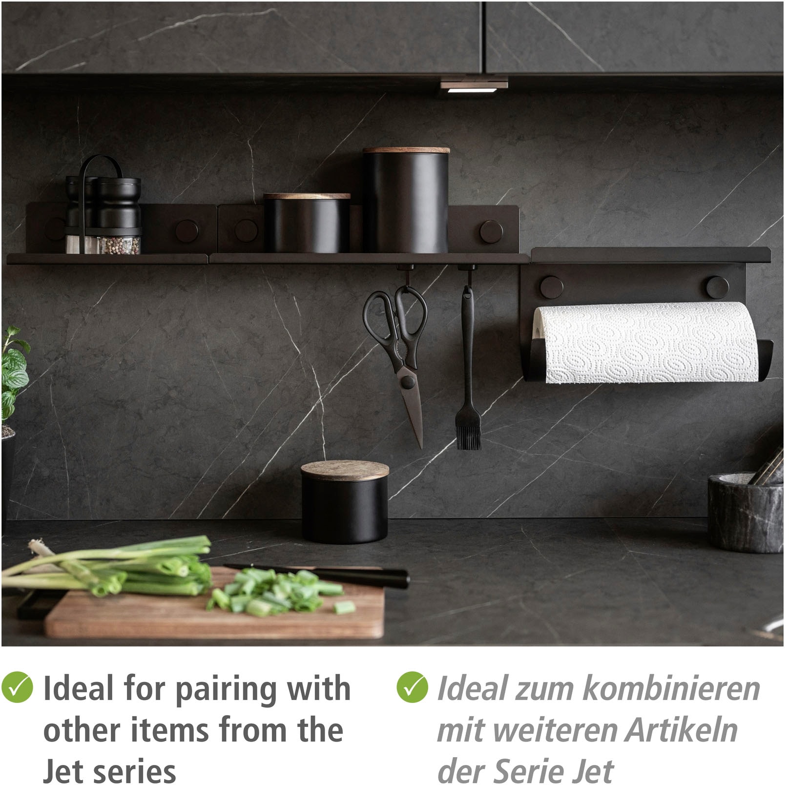 WENKO Küchenrollenhalter »Jet«, aus pulverbeschichtetem Metall, Industrial  Design | BAUR | Servierbretter