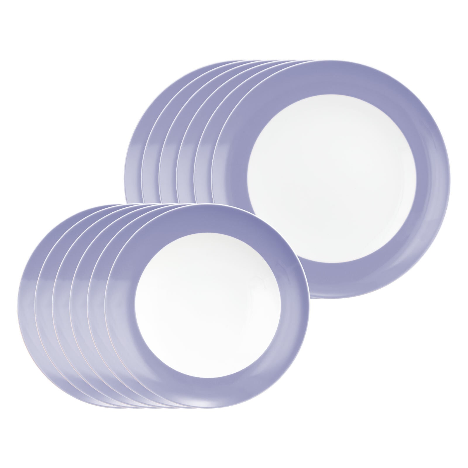 SELTMANN WEIDEN Geschirr-Set "Tafelservice Liberty Pure Colors 12er Set", 12, lila, Geschirr-Sets, Spülmaschinenfest, Mikrowellensicher, Ofenfest