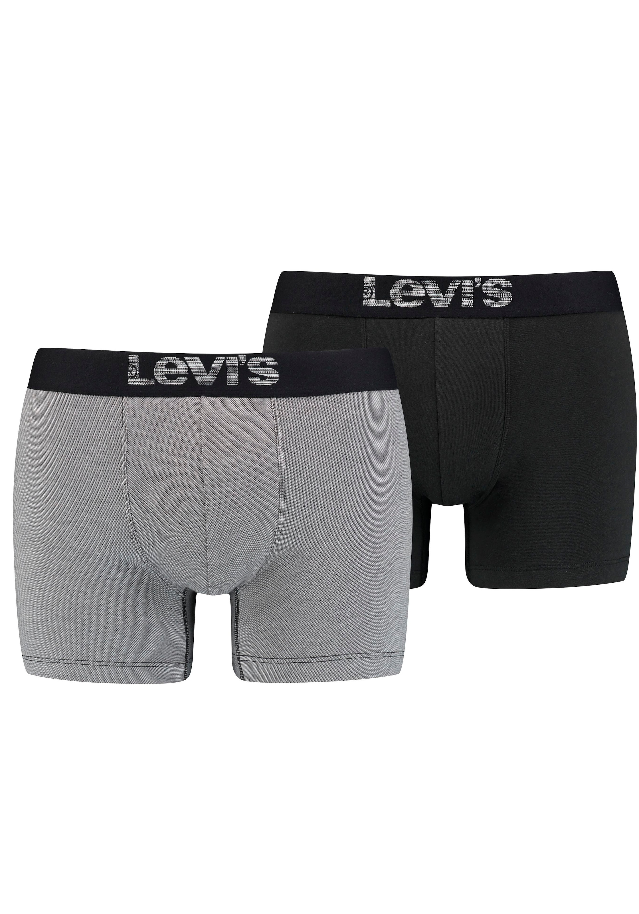 Levis Boxershorts, (Packung, 2er-Pack), mit breitem Logobund