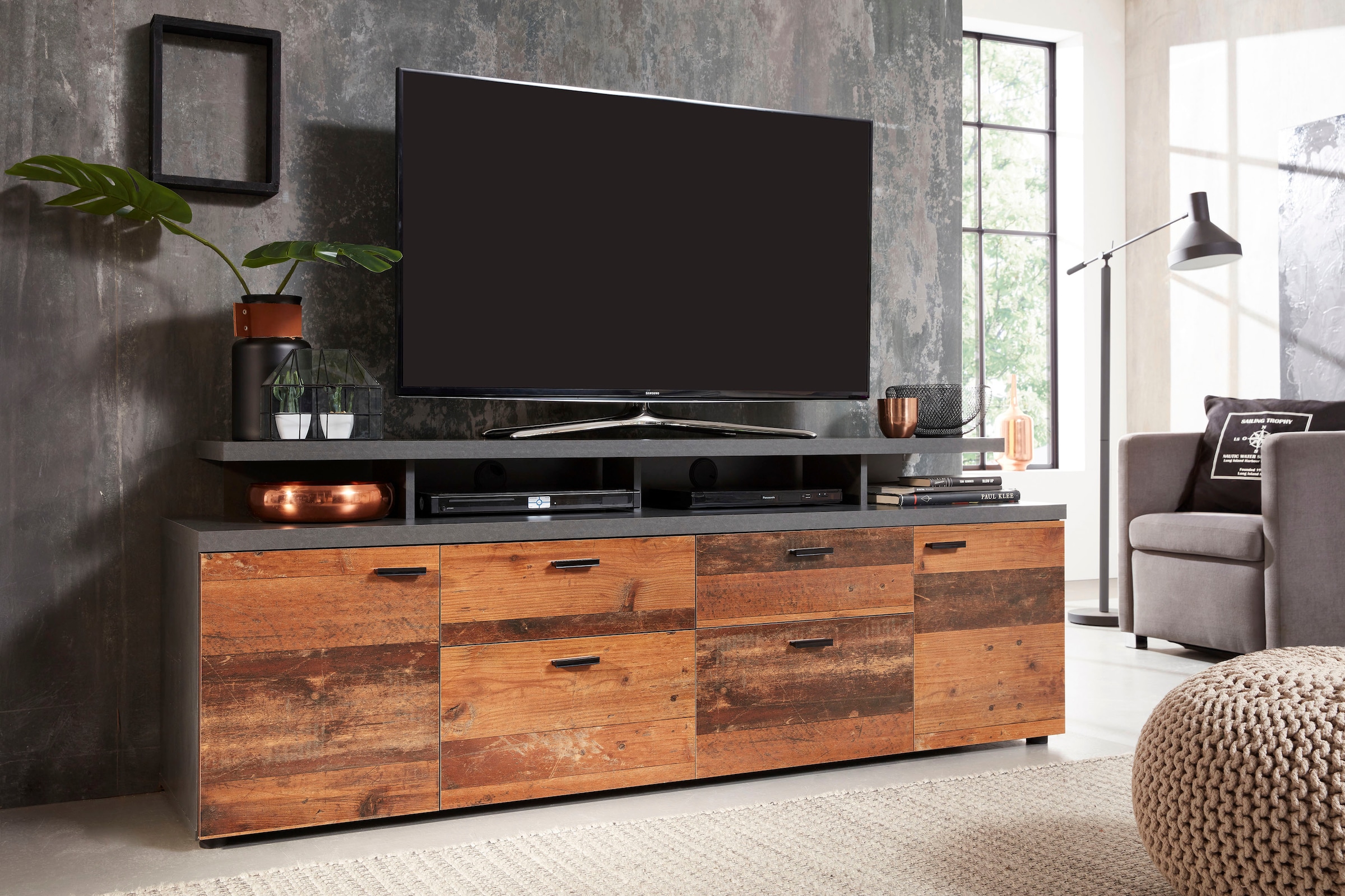 INOSIGN TV-Board "Messina", (1 St.), TV-Lowboard mit Türen, Schubladen & Fä günstig online kaufen