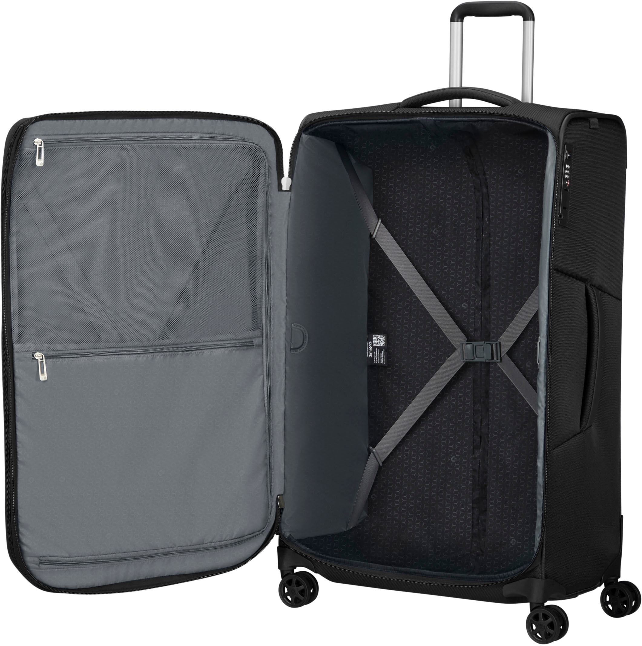 Samsonite Weichgepäck-Trolley »RESPARK, ozone black, 79 cm«, 4 St. Rollen, Koffer groß Reisegepäck Volumenerweiterung TSA-Zahlenschloss