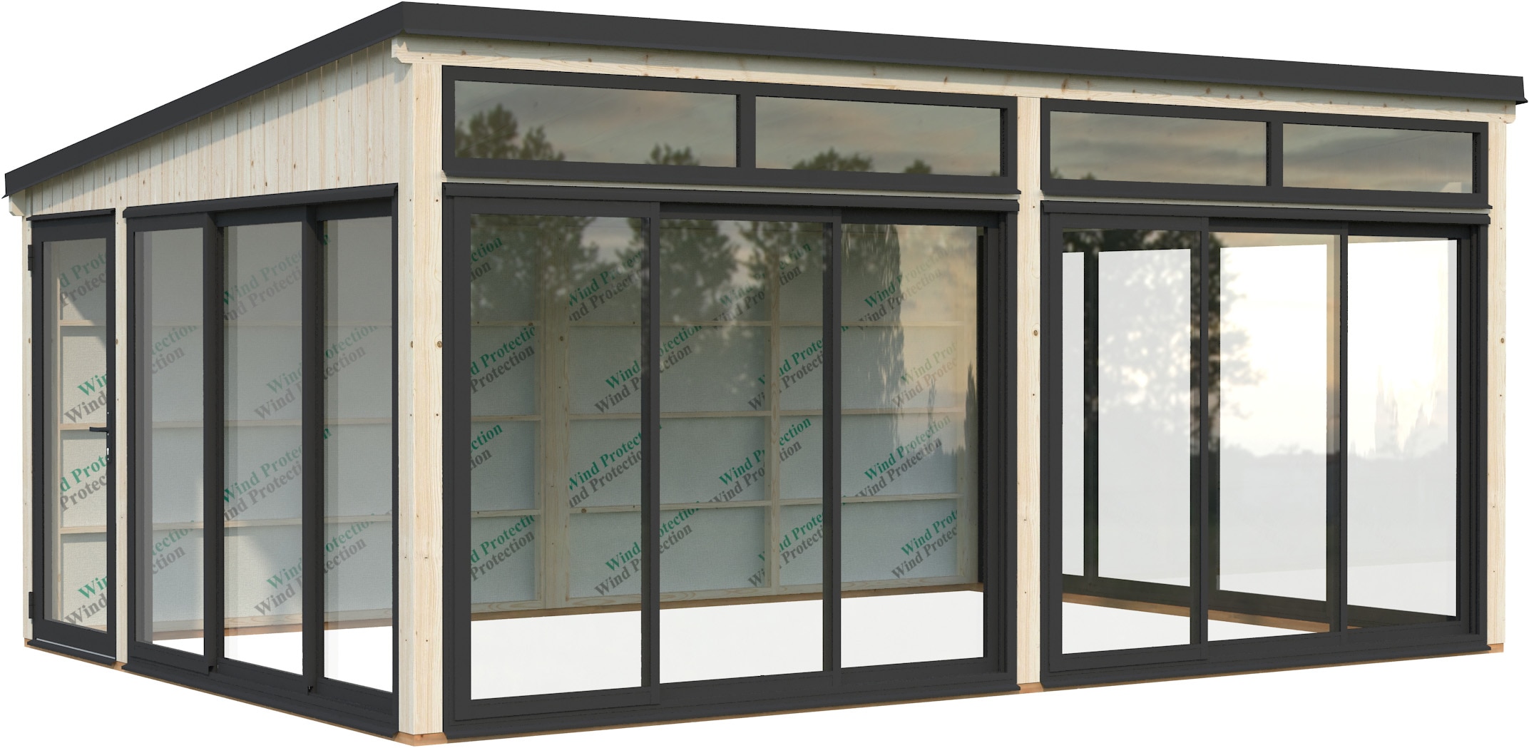 Palmako Holzpavillon "Saga 23,3 m² Slide" BxTxH: 592x430x276 cm