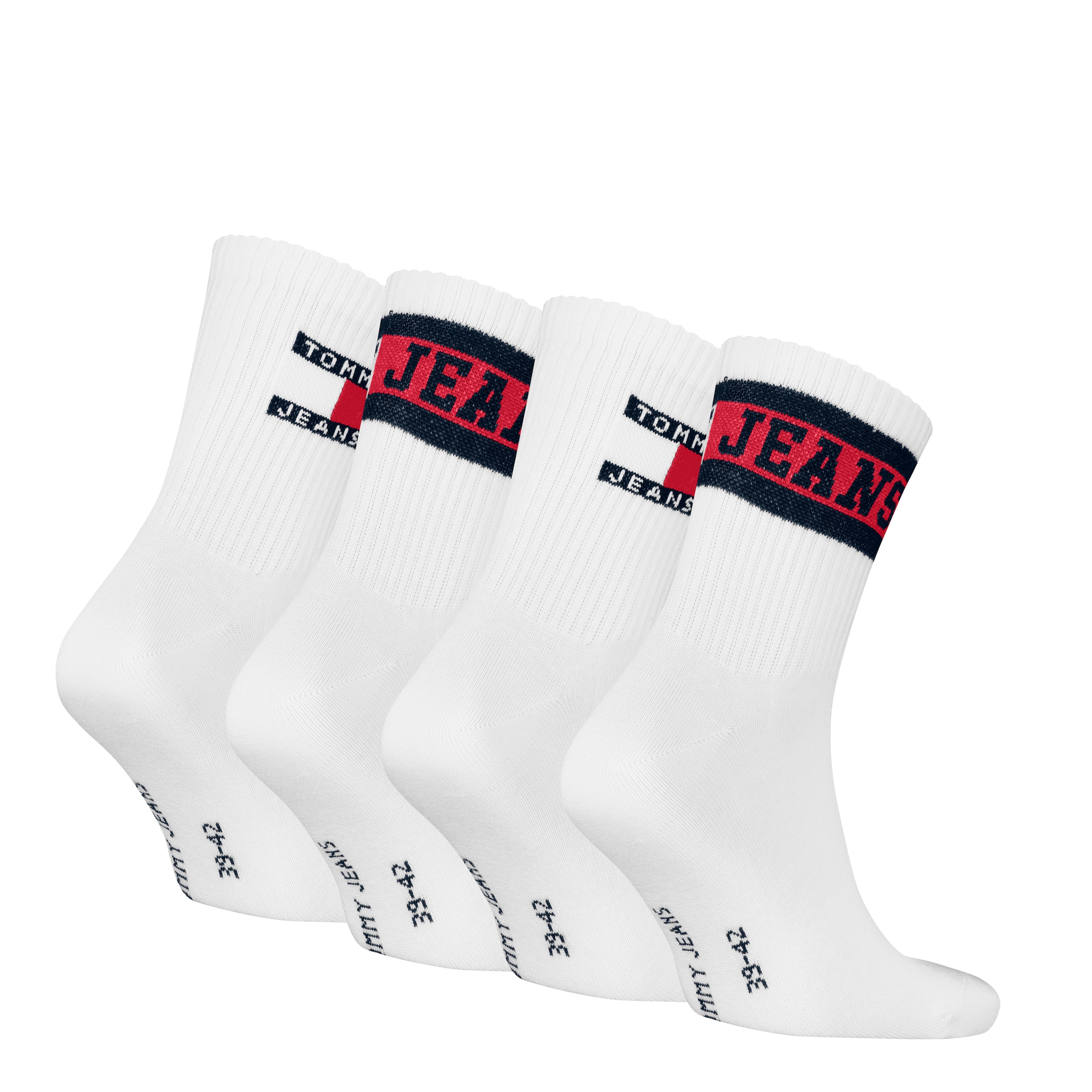 Tommy Hilfiger Socken »TH UNI TJ SHORT SOCK 4P ECOM«, (4 Paar), mit markentypischem Logo-Design