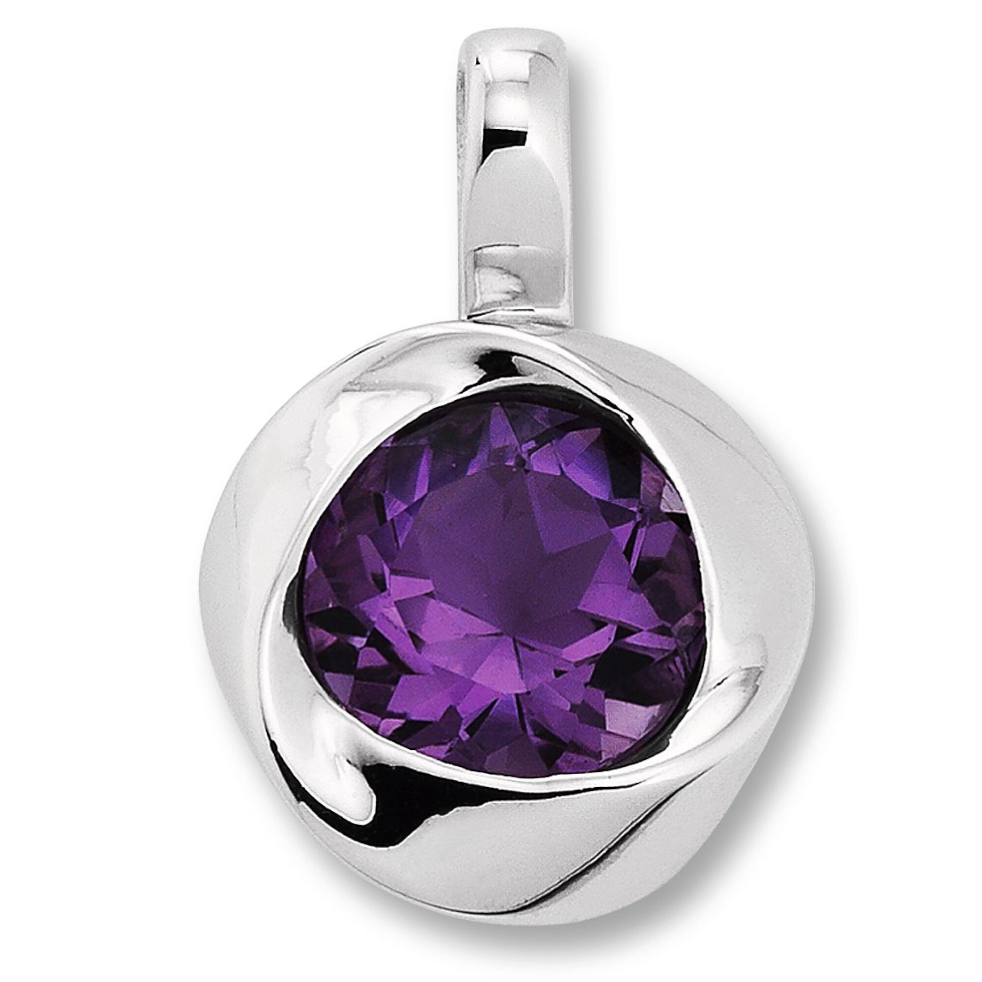 Kette mit Anhänger ONE ELEMENT "Schmuckset - Set mit Halskette Amethyst Anhänger aus 925 Silber", silber, Halsketten, Damen, Silber 925 (Sterlingsilber), Kleines Statement – persönlich, stilvoll, alltagstauglich