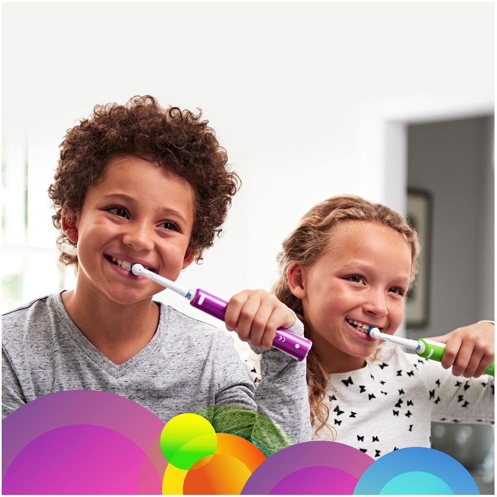 Oral-B Elektrische Zahnbürste »Junior Purple«, 1 St. Aufsteckbürsten