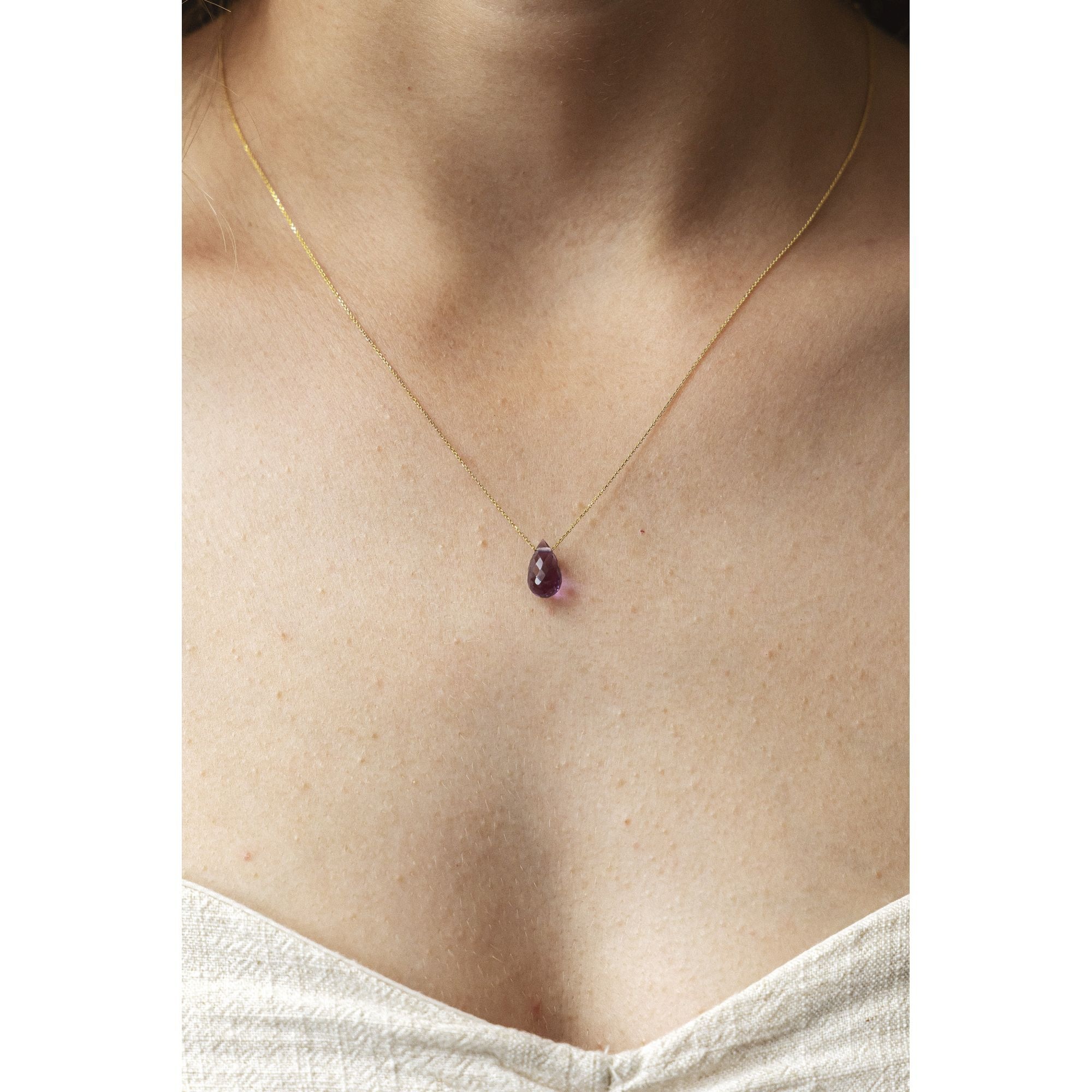 CELESTA Kette mit Anhänger »375 Gelbgold Amethyst«