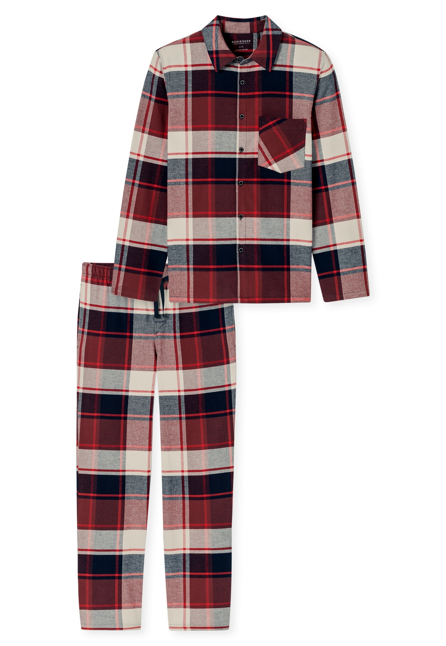 Schiesser Schlafanzug "Selected Premium Warming" 2 Stk. tlg., Brusttasche, günstig online kaufen
