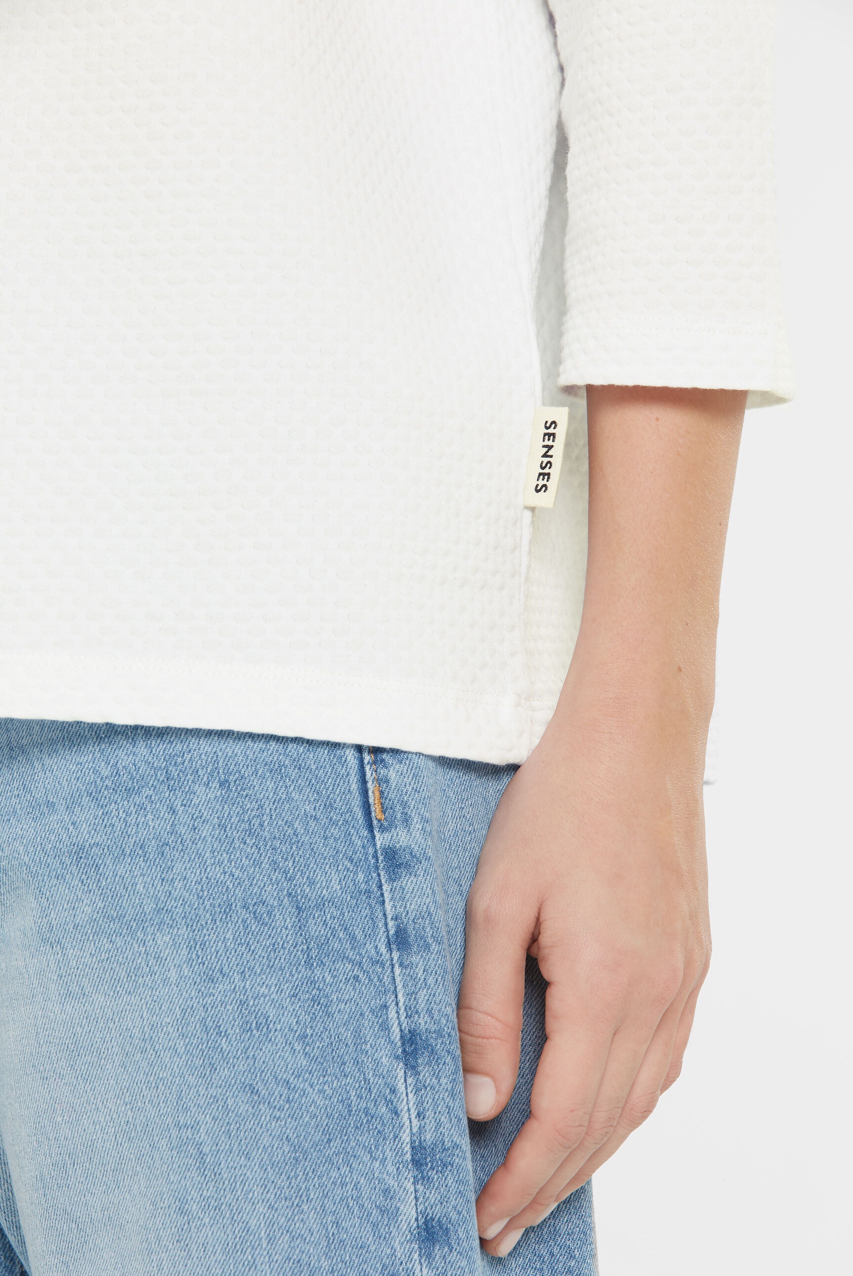 SENSES.THE LABEL Rundhalsshirt, mit Baumwolle