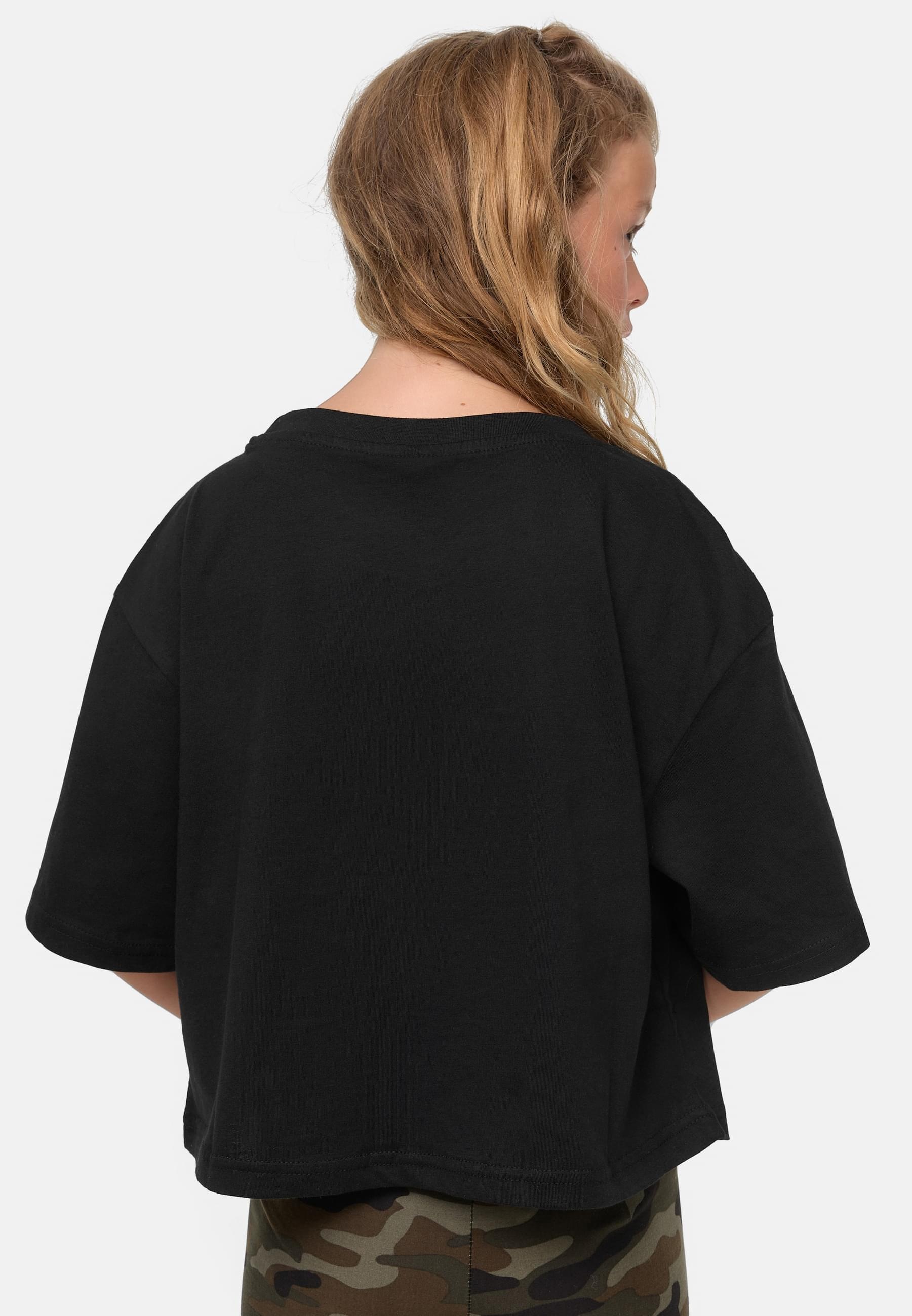 URBAN CLASSICS T-Shirt »Urban Classics Damen Girls Short Kimono Tee«, (1 tlg.)