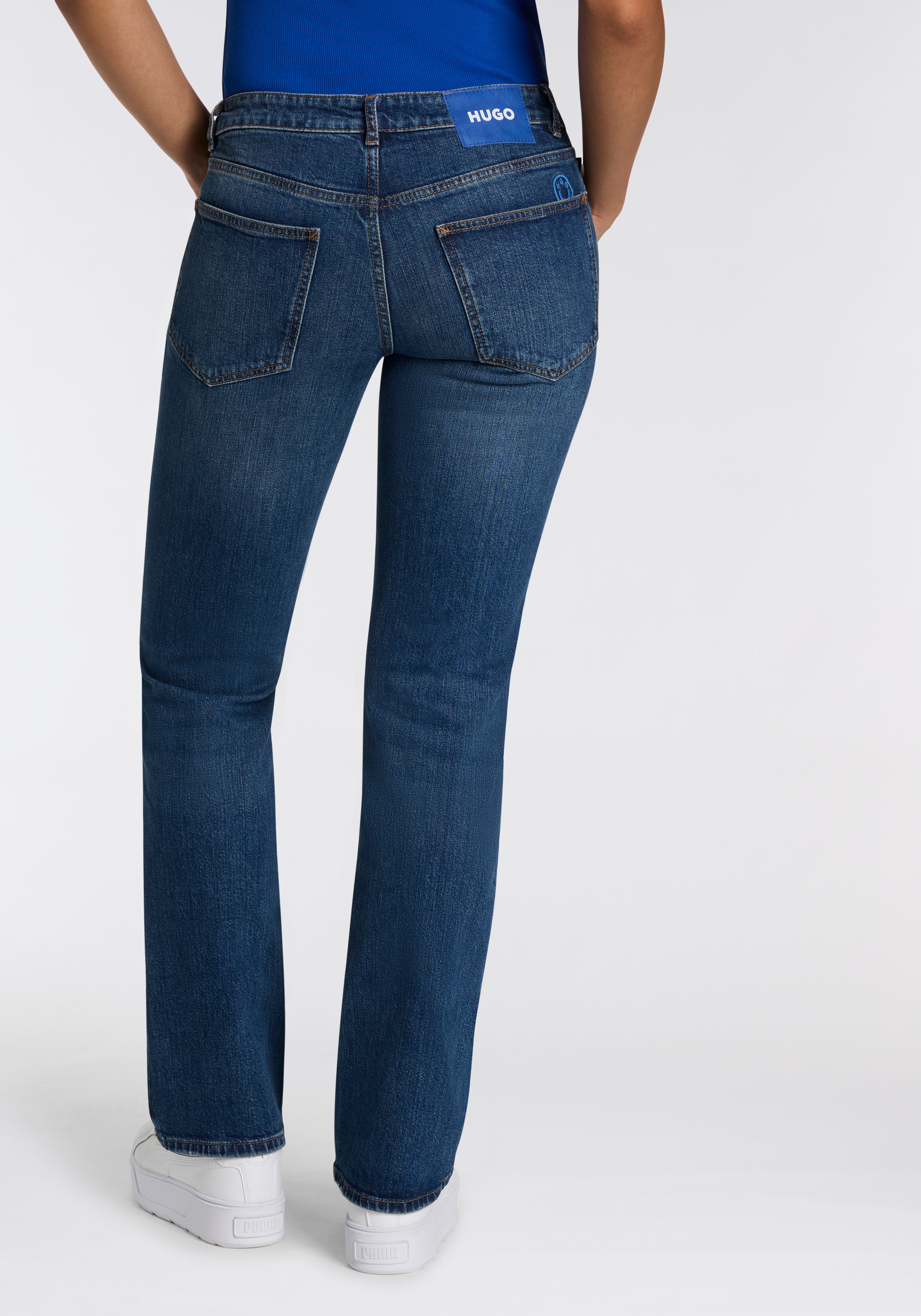 HUGO Blue Bootcut-Jeans "Gamera", Low Rise günstig online kaufen