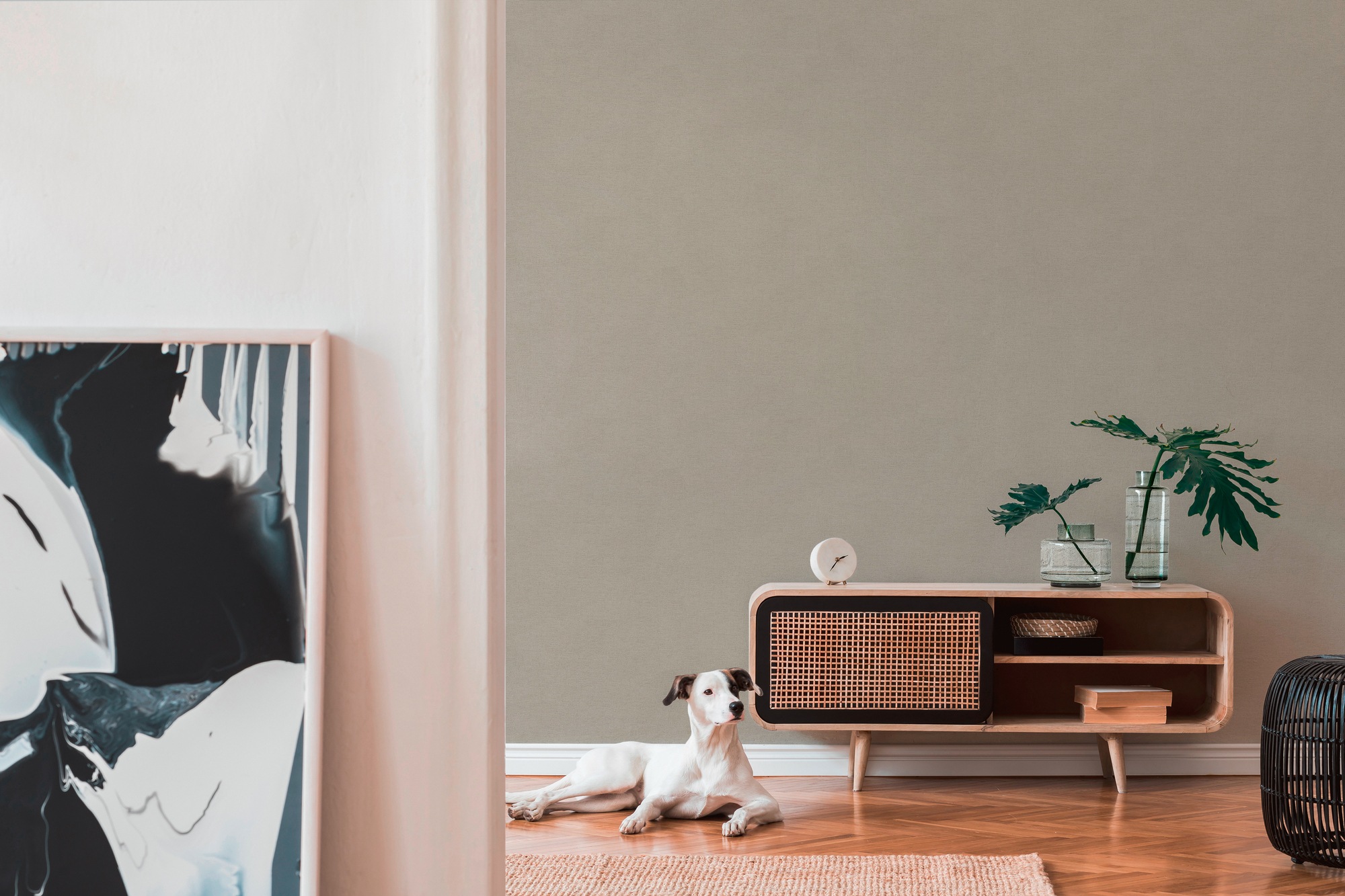 living walls Vliestapete »Tropen-Fototapete bunt Dschungel Blätter tropisch« matt glatt