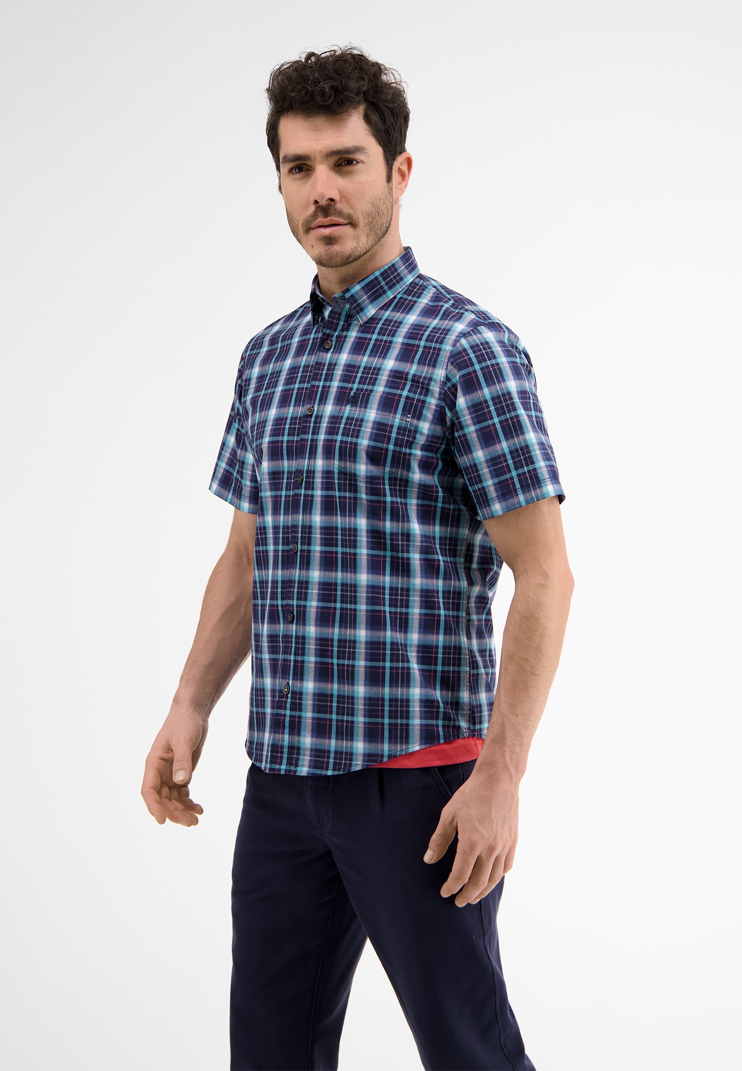 LERROS Kurzarmhemd »LERROS Halbarmhemd *Poplin Check*«