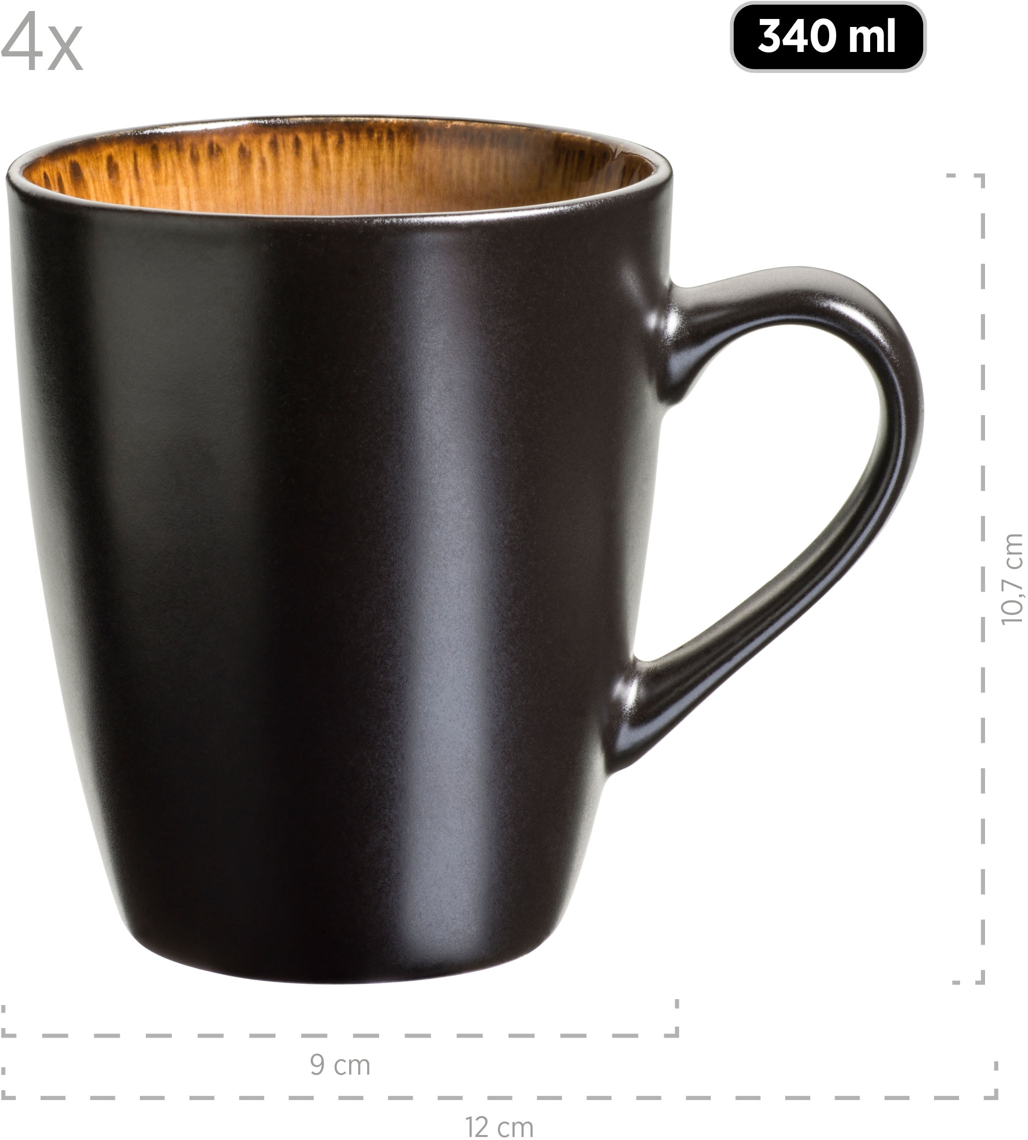 MÄSER Becher »TEONA, Kaffeebecher-Set, Steinzeug«