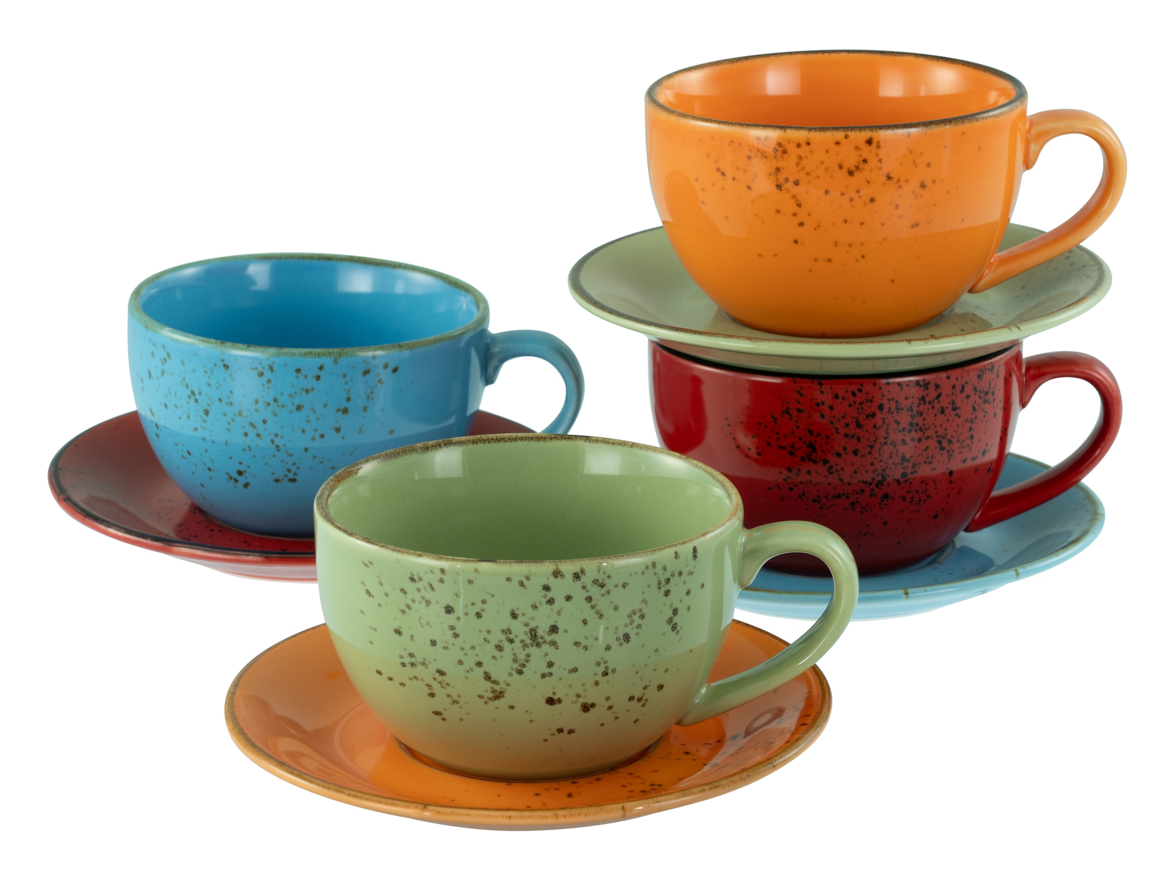 CreaTable Cappuccinotasse "Nature Collection Mediterran, Cappuccino-Set, 8- günstig online kaufen
