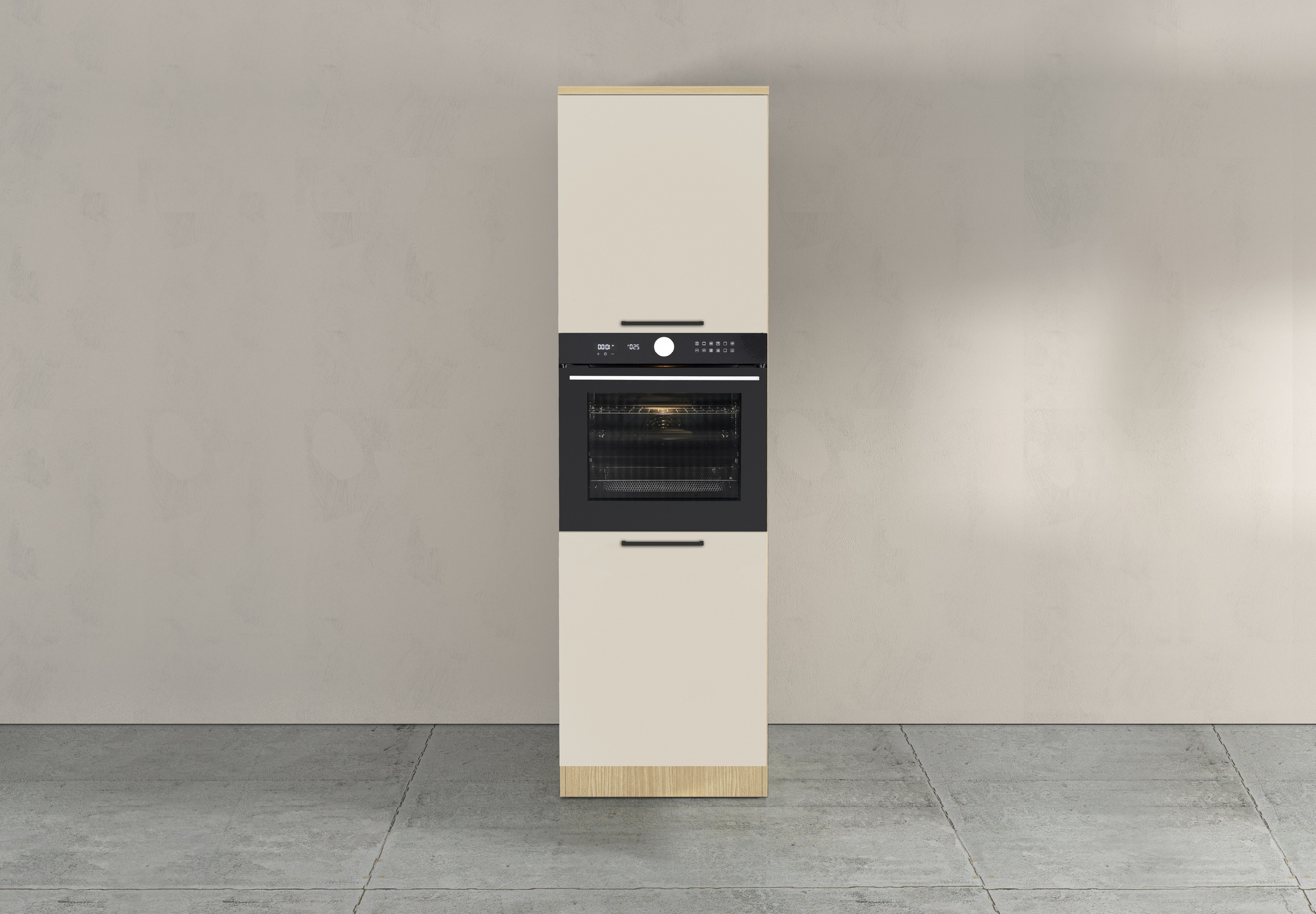 KOCHSTATION Backofenumbauschrank »Luna, Backofenschrank, Backofen-Hochschrank, Made in Italy« B/T/H: 60×60×214,5 cm, Oberplatte mit 25 mm Stärke