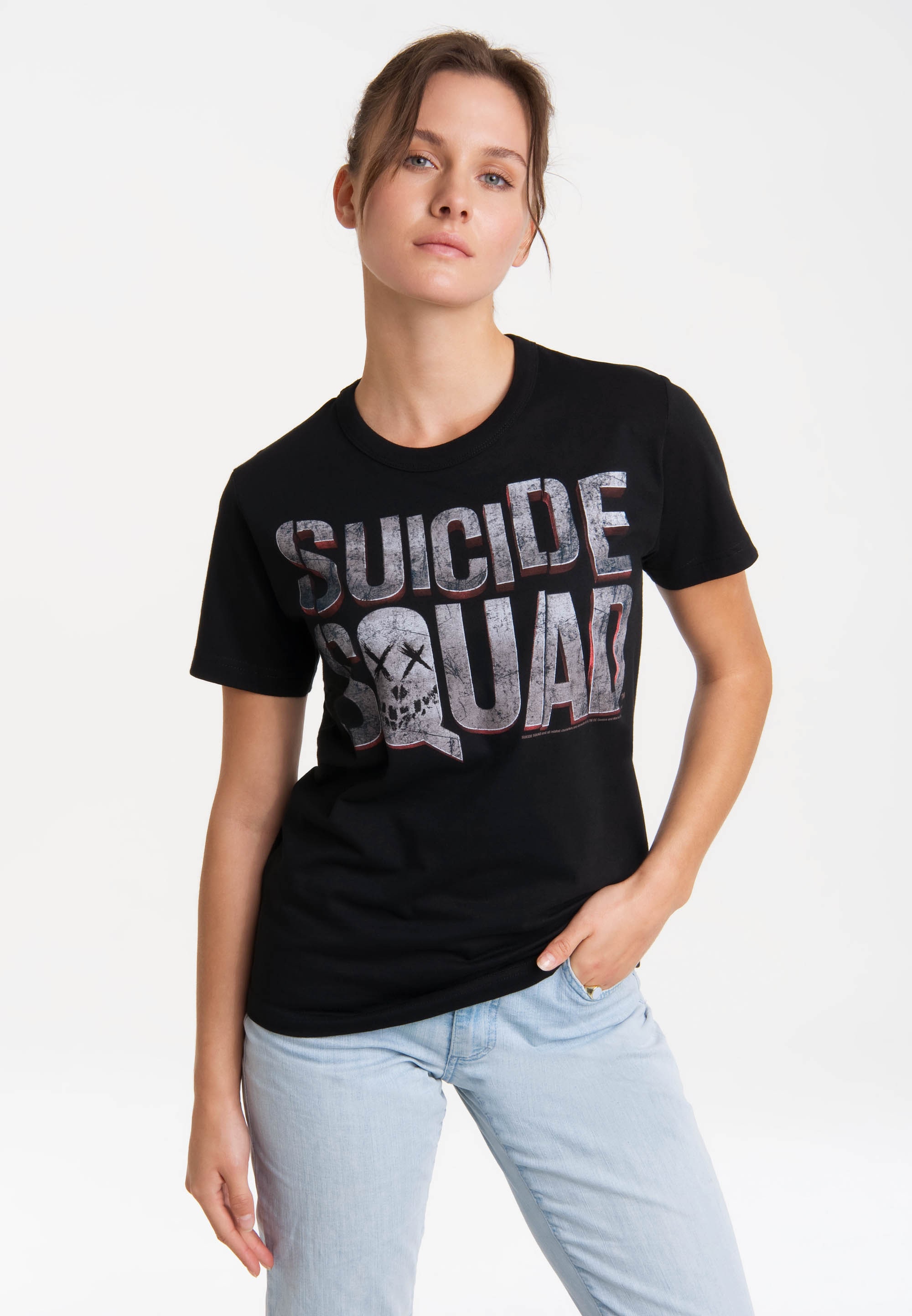 LOGOSHIRT T-Shirt »Suicide BAUR | mit Print kaufen lizenziertem Squad Logo«, für