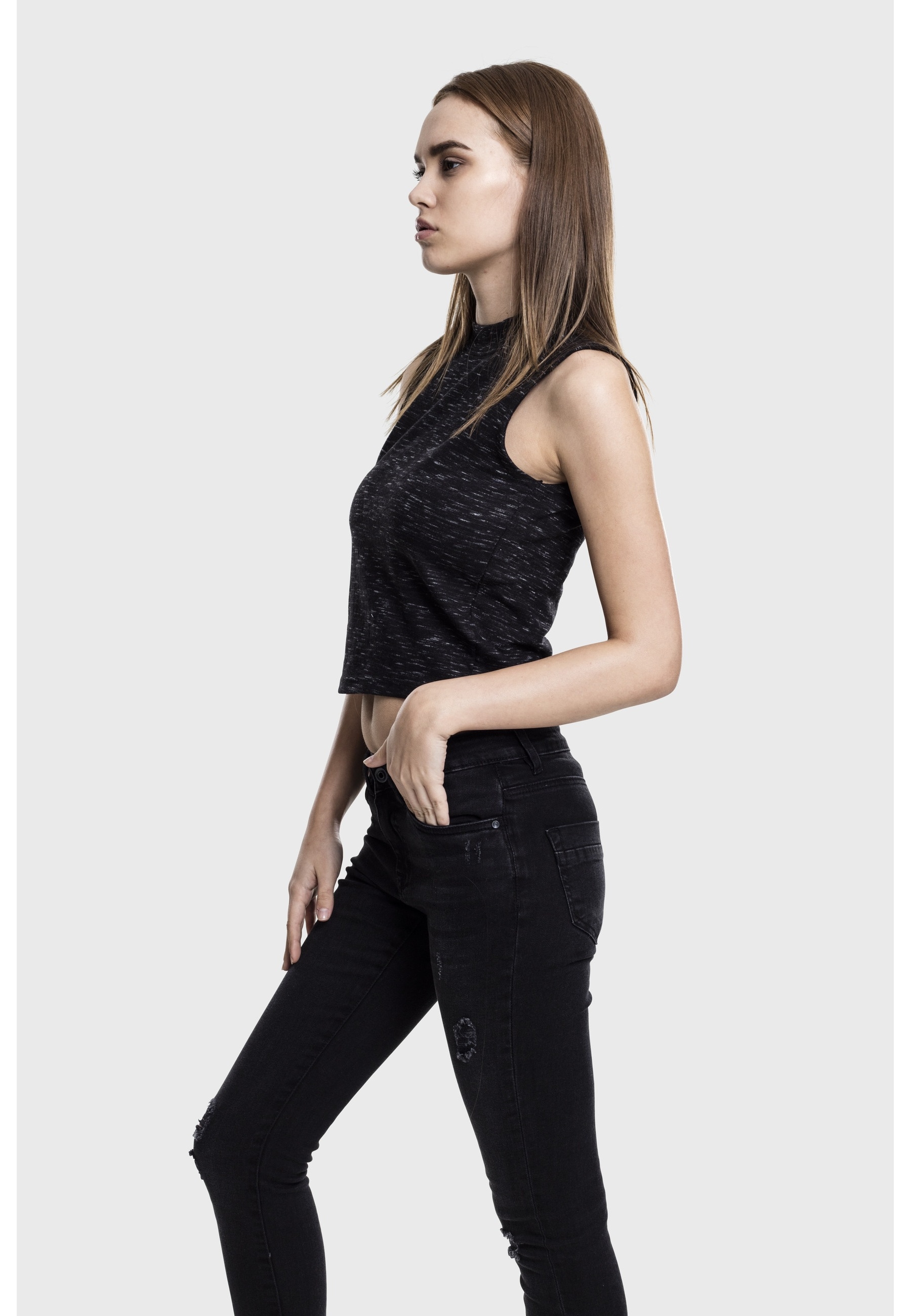 URBAN CLASSICS Tanktop »Urban Classics Damen Ladies Space Dye Top« 1 Stk.