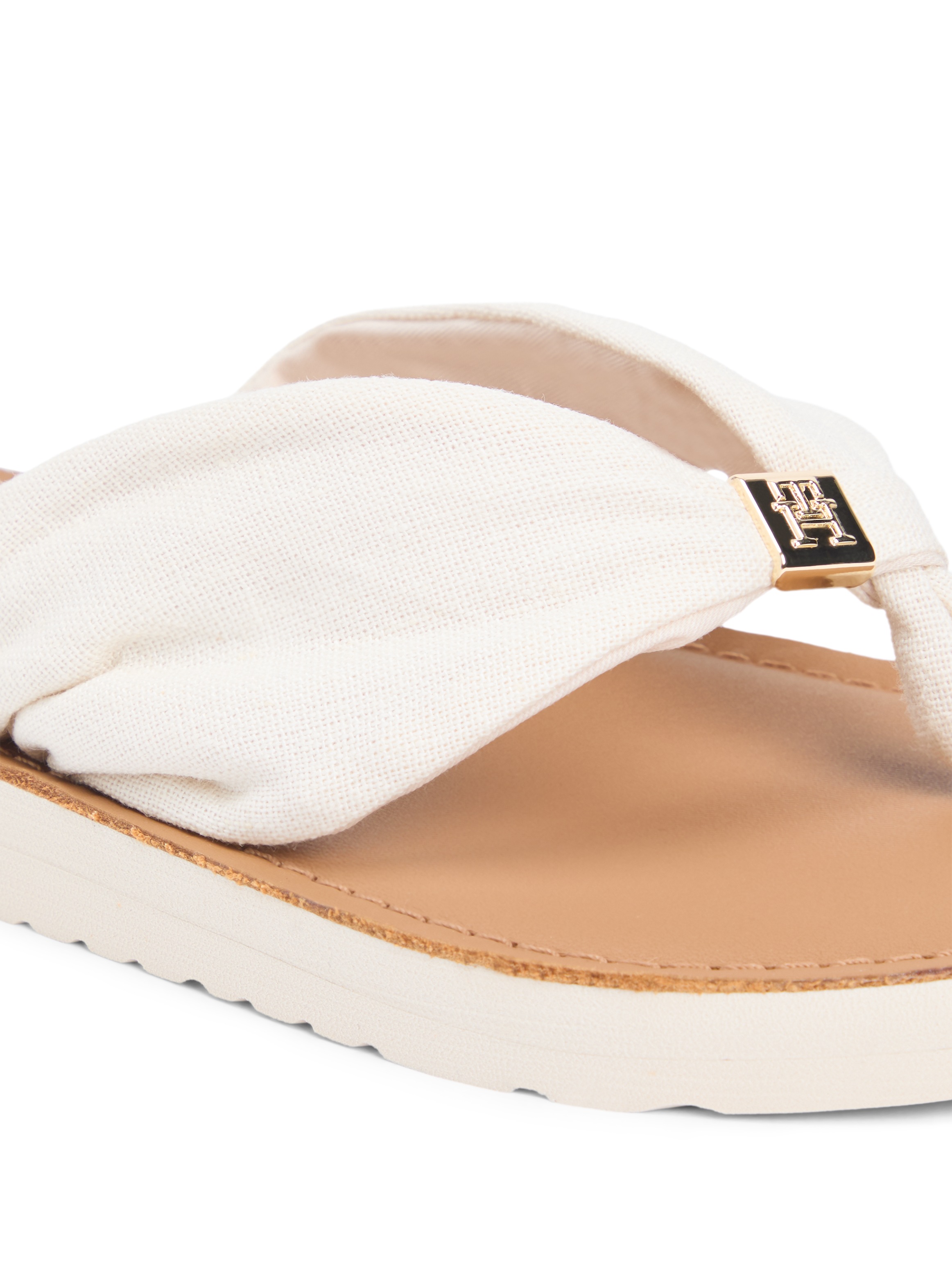 Tommy Hilfiger Zehentrenner "TH LTR FOOTBED SUMMER SANDAL" Sommerschuh, Str günstig online kaufen