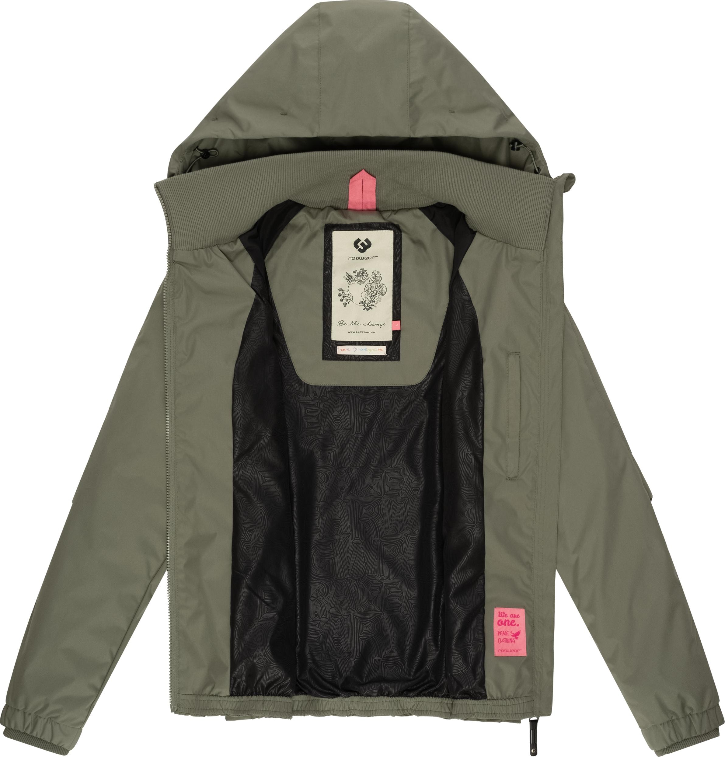 Ragwear Outdoorjacke »Dizzie«, mit Kapuze, Wasserdichte Übergangsjacke mit großer Kapuze