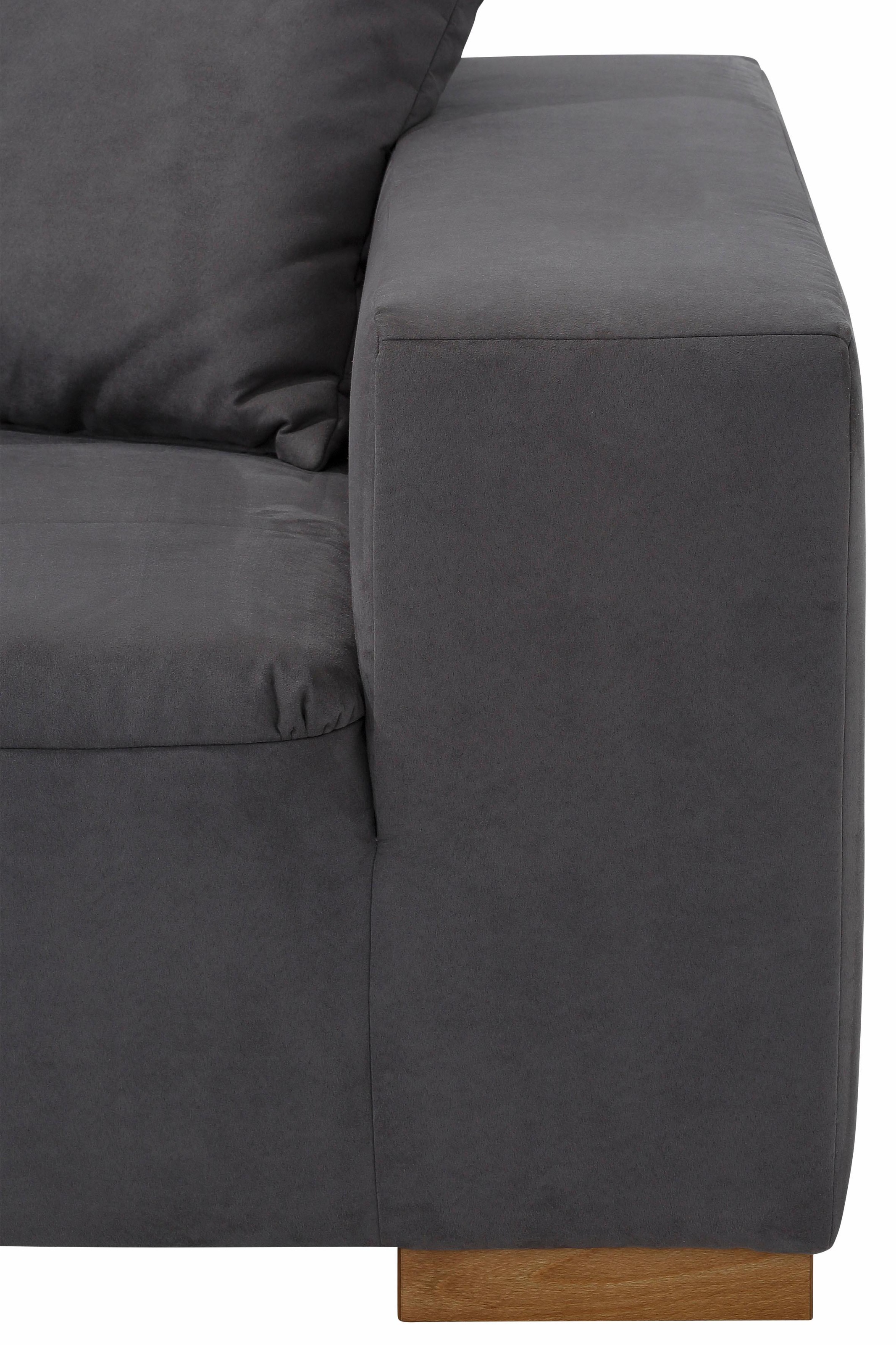 Home affaire Big-Sofa »Neapel«, mit vielen losen Kissen, in 2 Bezugsqualitäten