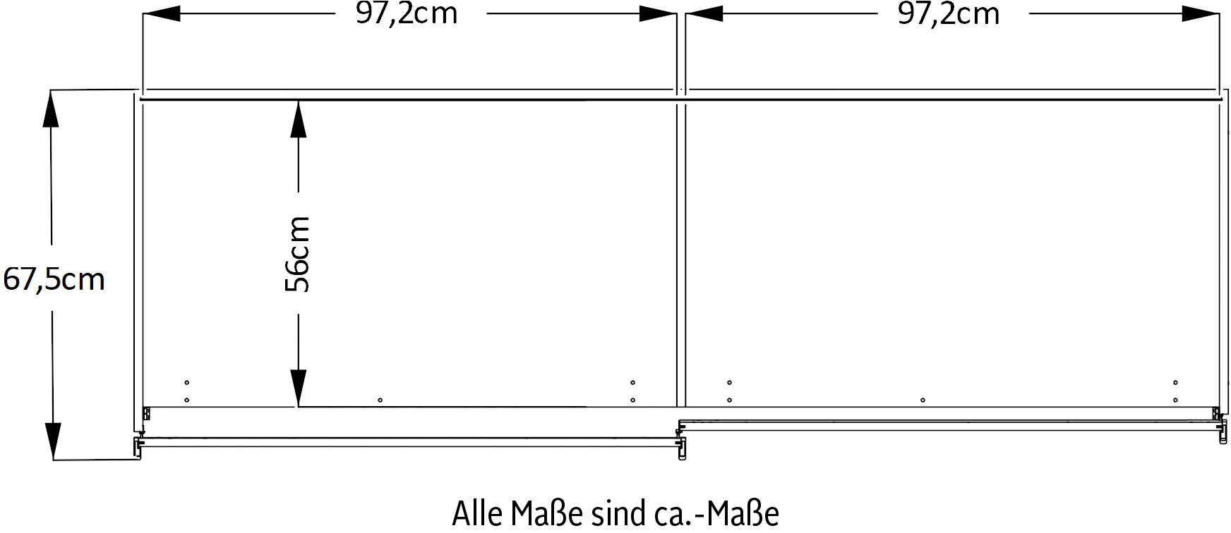STAUD Schwebetürenschrank »Includo, Made in Germany«, Mit vier verschiedenen Ausstattungsvarianten