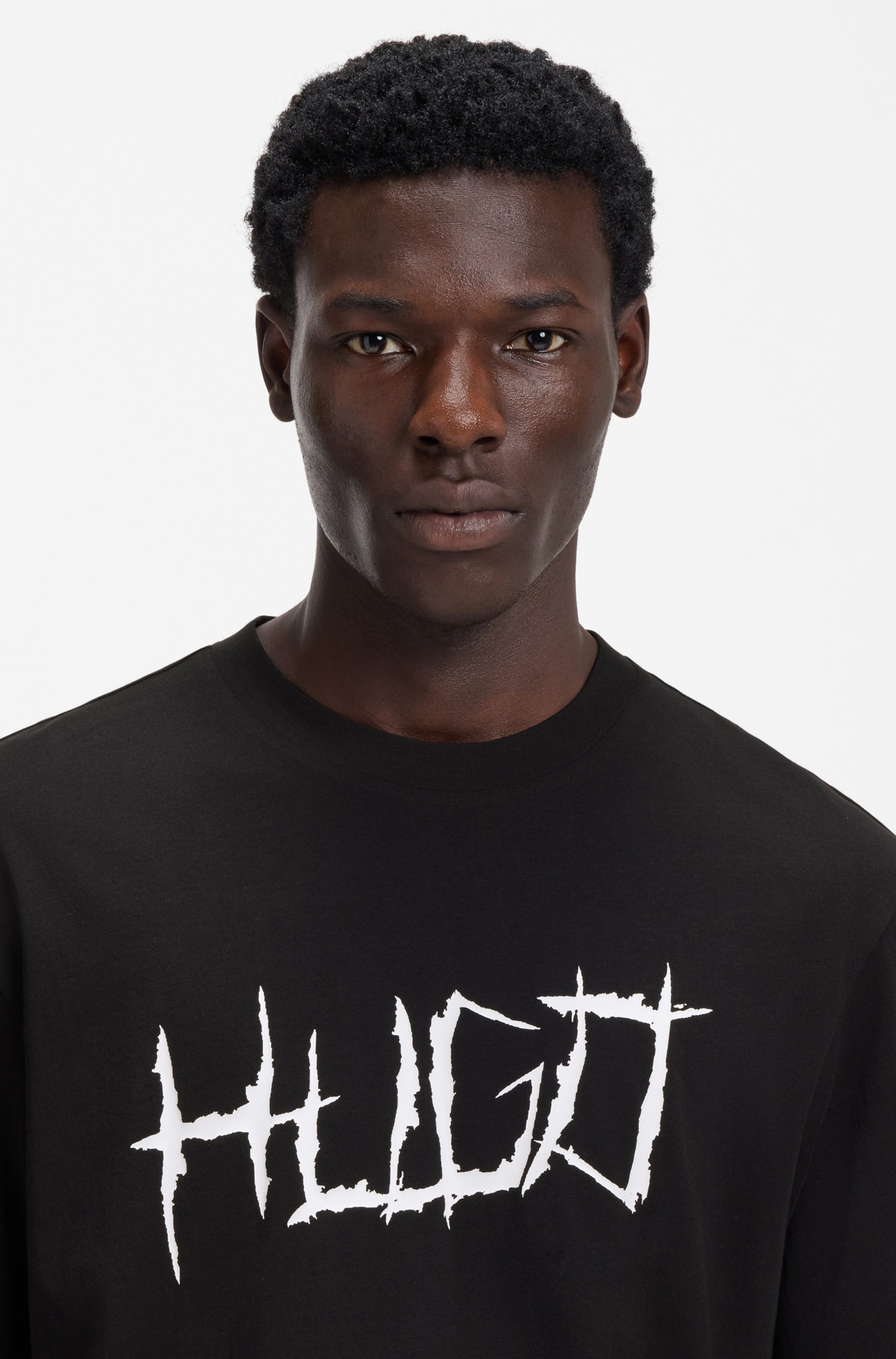 HUGO Blue T-Shirt Rundhalsausschnitt, Regular Fit, Logodruck günstig online kaufen