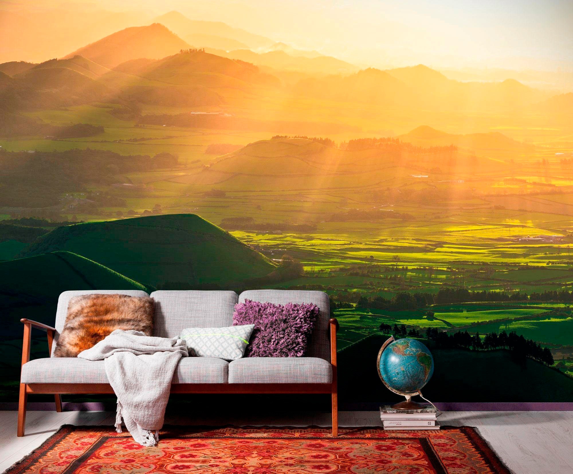 Komar Vliestapete »Digitaldruck Vlies - Crater Land - Größe 300 x 200 cm«, bedruckt, Wohnzimmer, Schlafzimmer