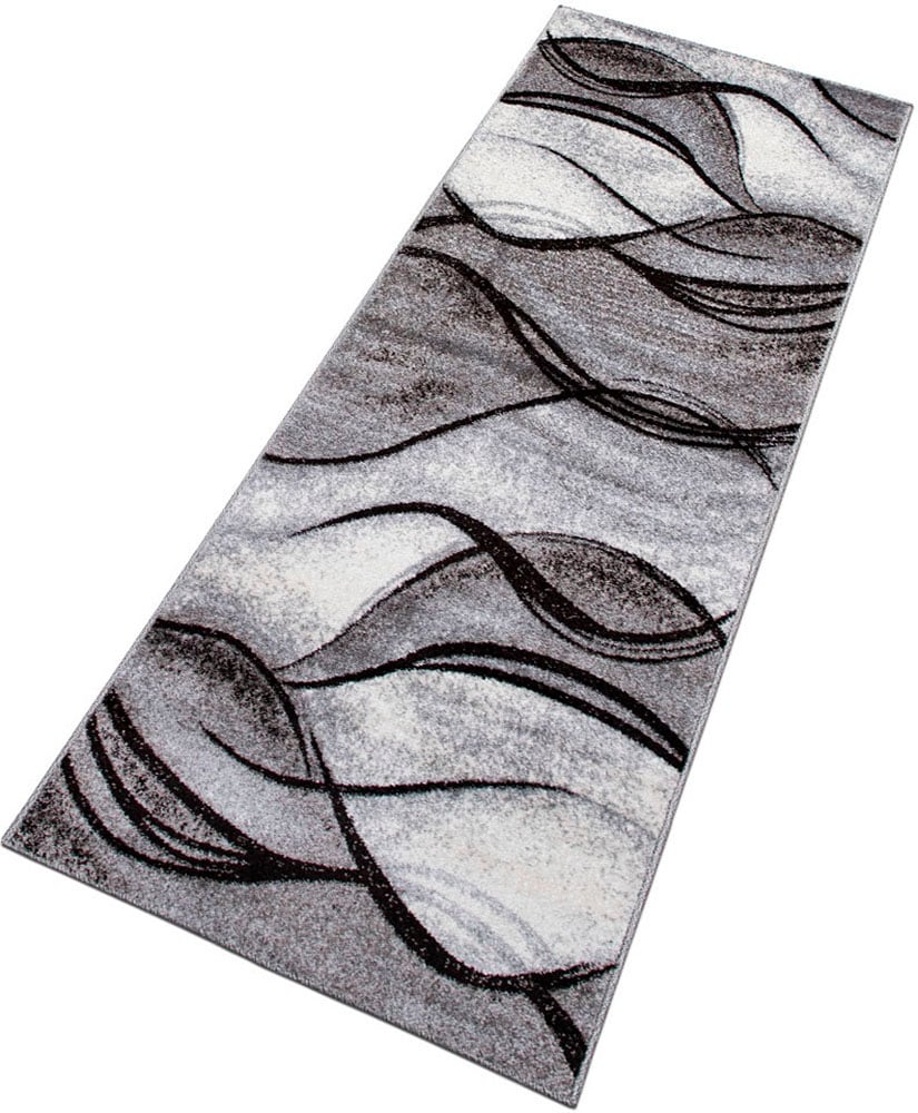 OTTO home Teppich "Tritom" rechteckig 9 mm Höhe mit besonders weichem Flor, Kurzflor, modernes Wellen Muster