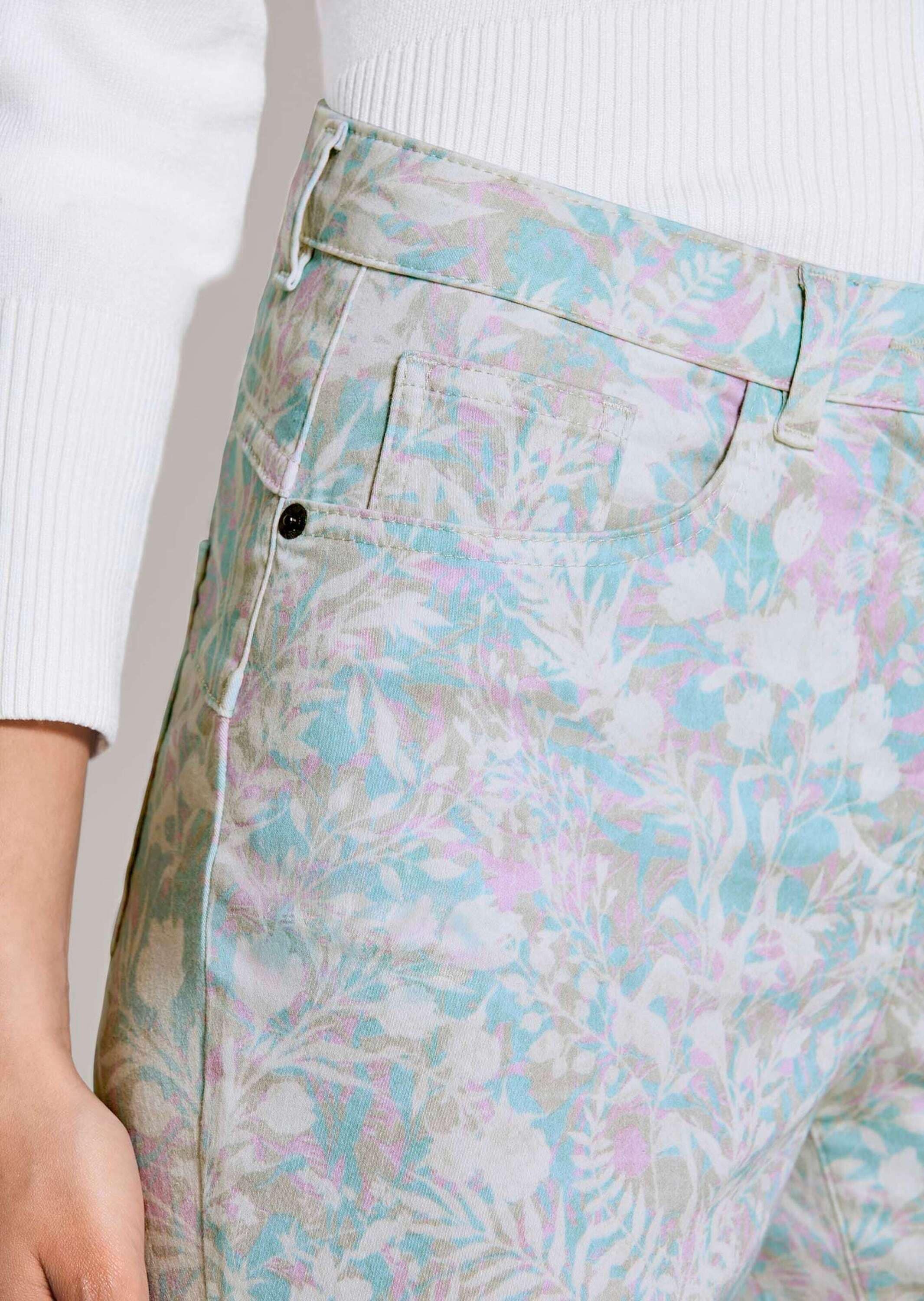 MADELEINE Chinos »Druckhose Baumwollhose mit floralem Print«