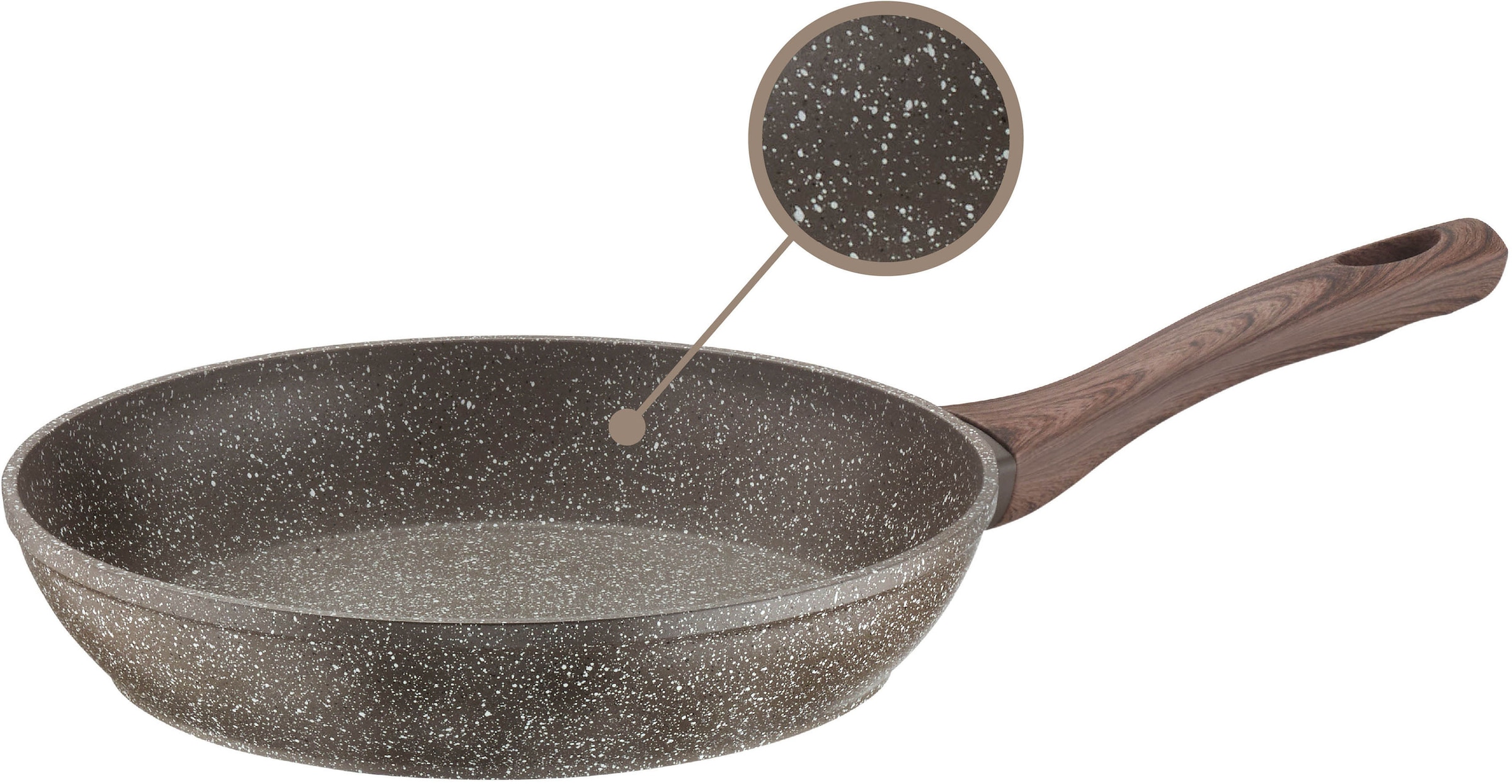 PINTINOX Bratpfanne »Chalet« Aluminium Stein-Optik, Induktionsgeeignet