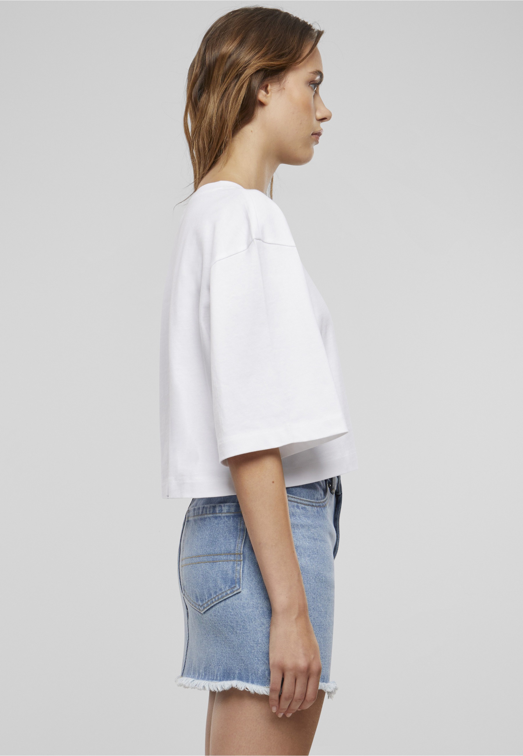 URBAN CLASSICS T-Shirt »Urban Classics Damen Ladies Heavy Organic Oversized Cropped Tee« 1 Stk.